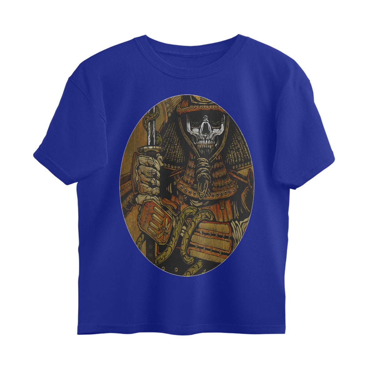 Front View - Rebel Warrior — Oversized Tee Royal Blue