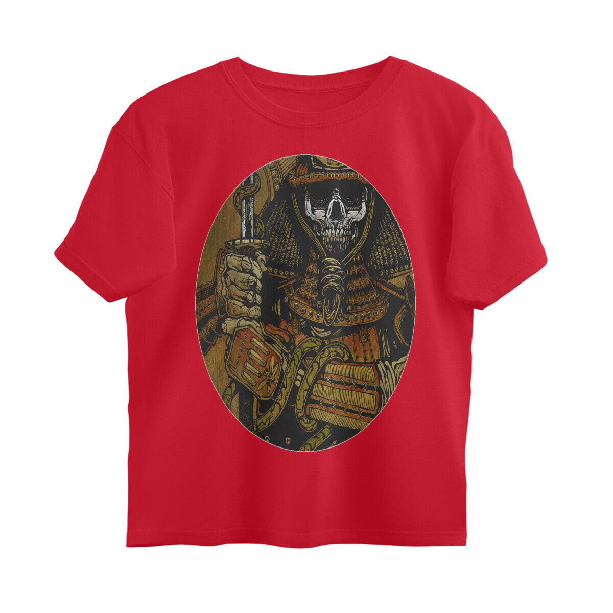 Front View - Rebel Warrior — Oversized Tee Red