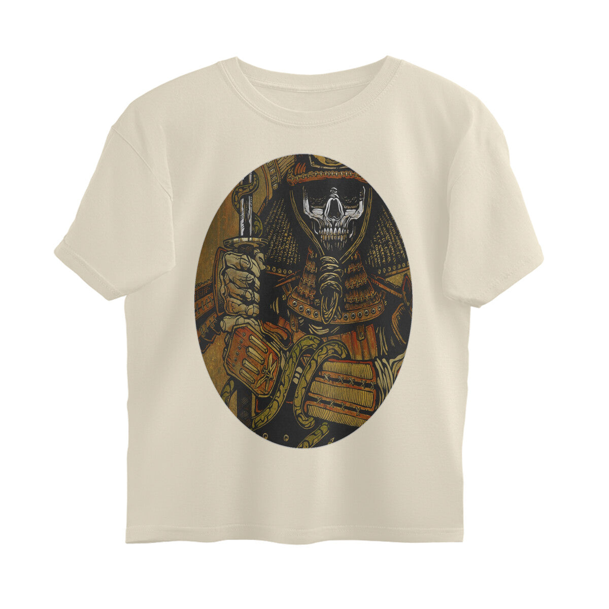 Front View - Rebel Warrior — Oversized Tee Off White