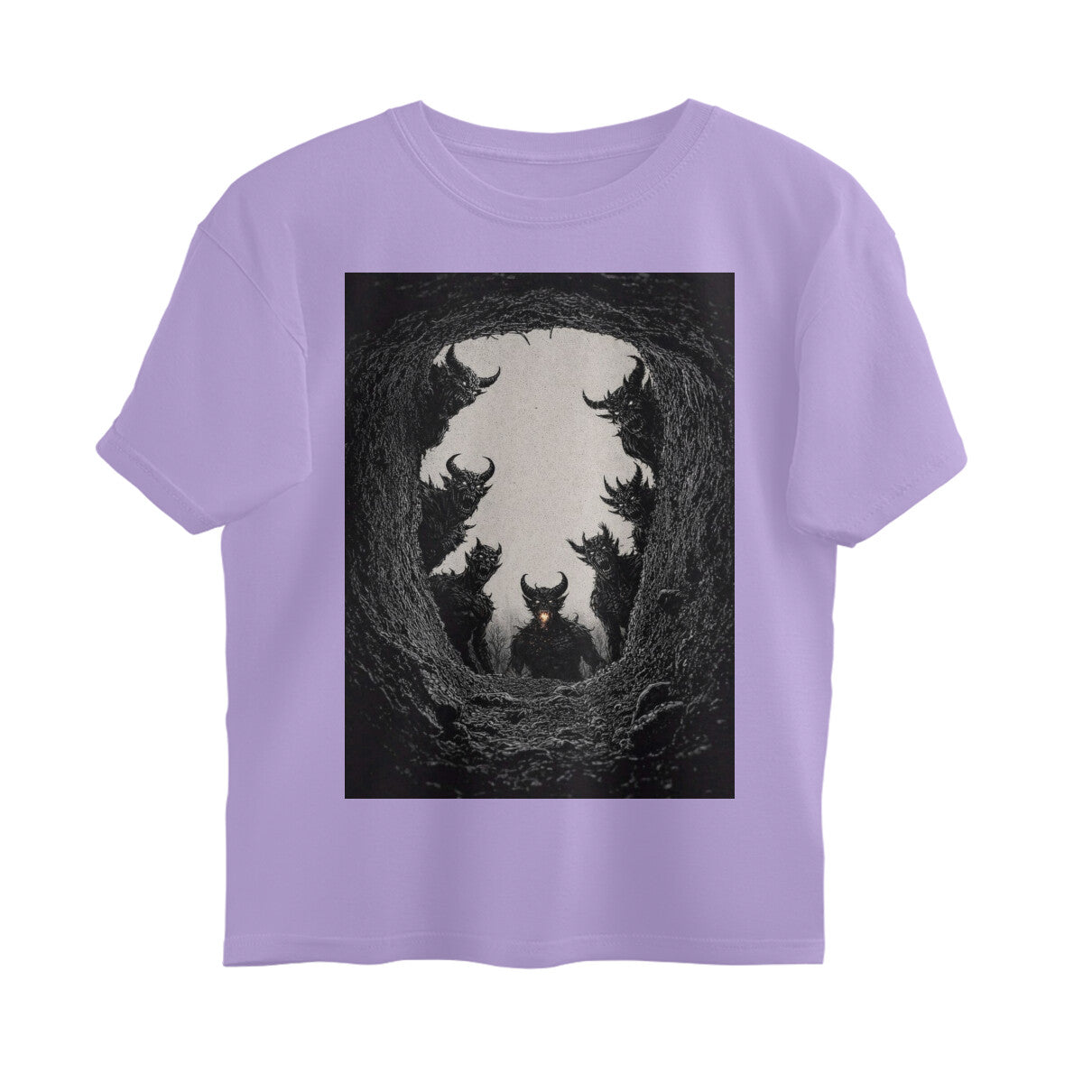 Front View - Patal Lok — Oversized Tee Iris Lavender