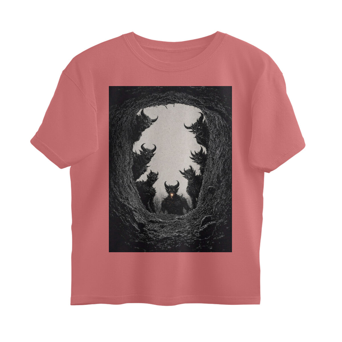 Front View - Patal Lok — Oversized Tee Dusty Rose