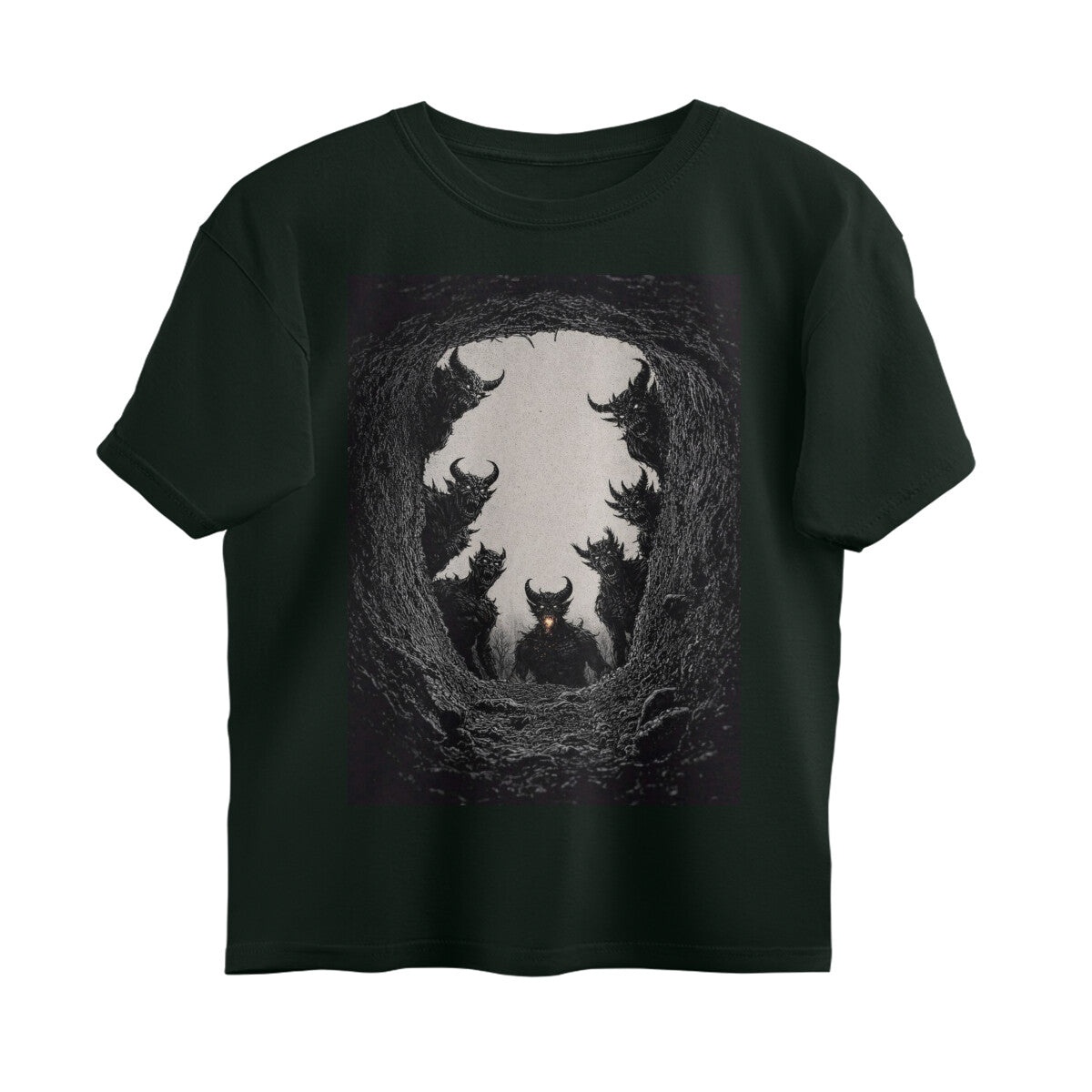 Front View - Patal Lok — Oversized Tee Bottle Green