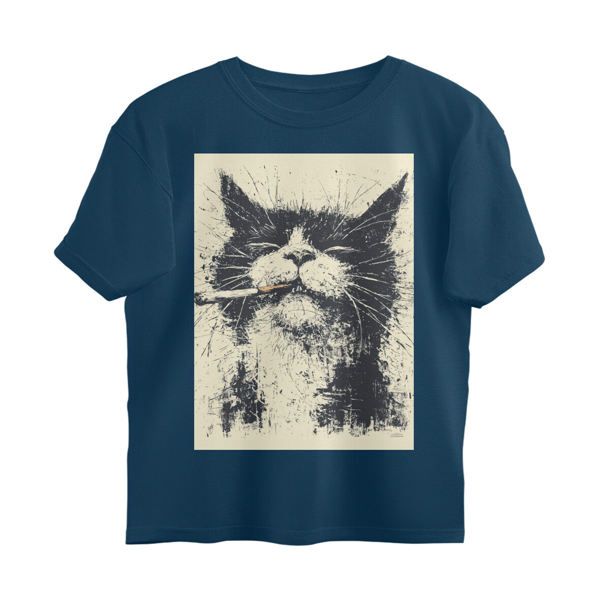 Front View - Jungli Billi — Oversized Tee Navy Blue