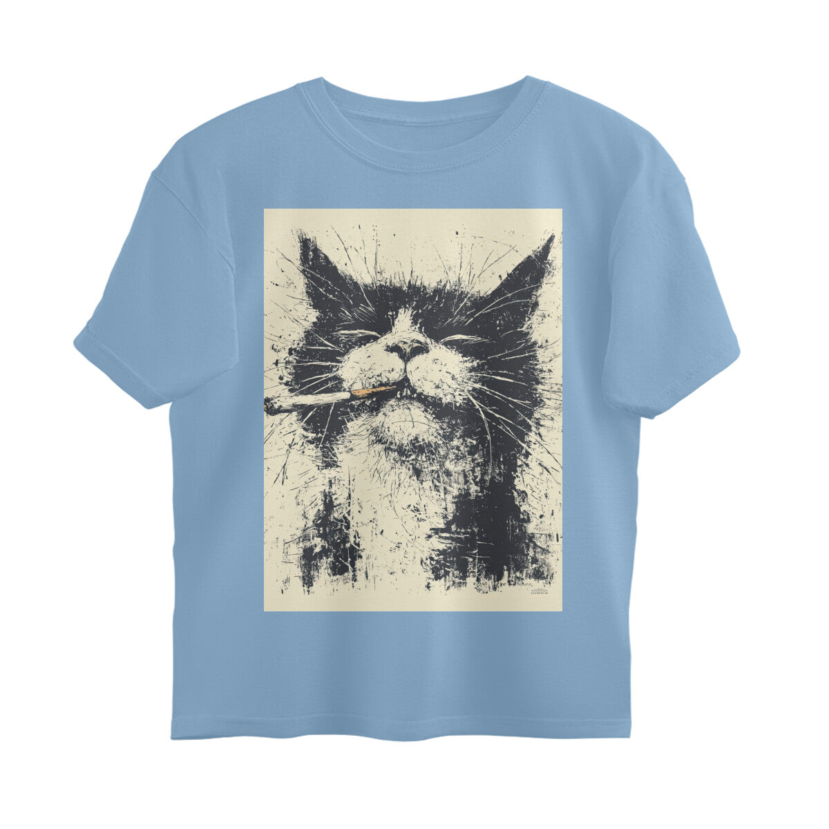 Front View - Jungli Billi — Oversized Tee Baby Blue