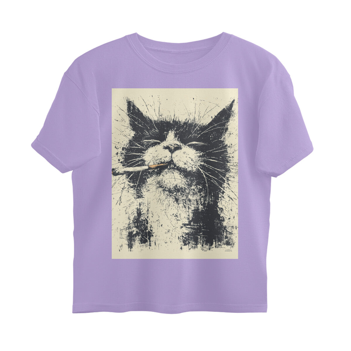 Front View - Jungli Billi — Oversized Tee Iris Lavender