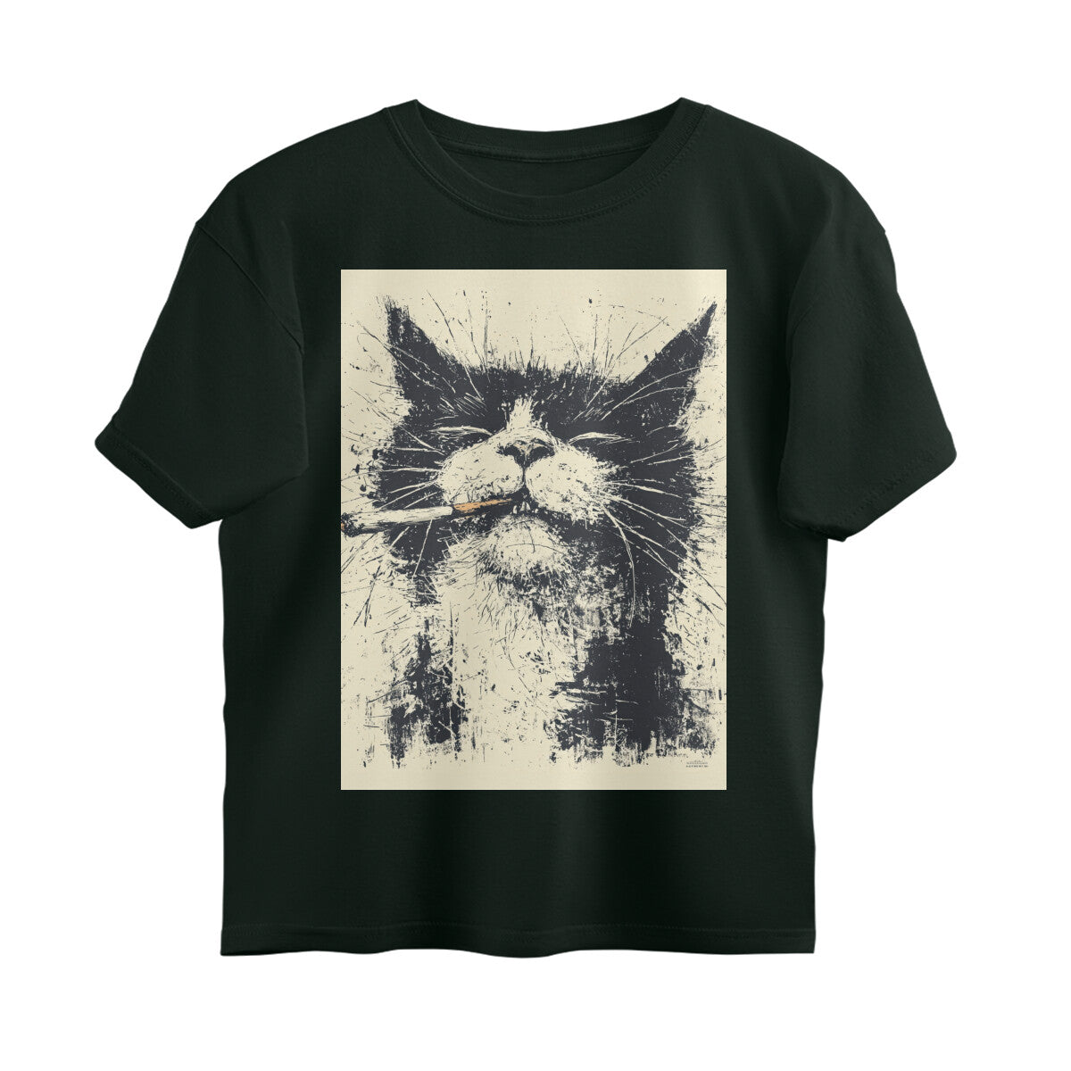 Front View - Jungli Billi — Oversized Tee Bottle Green