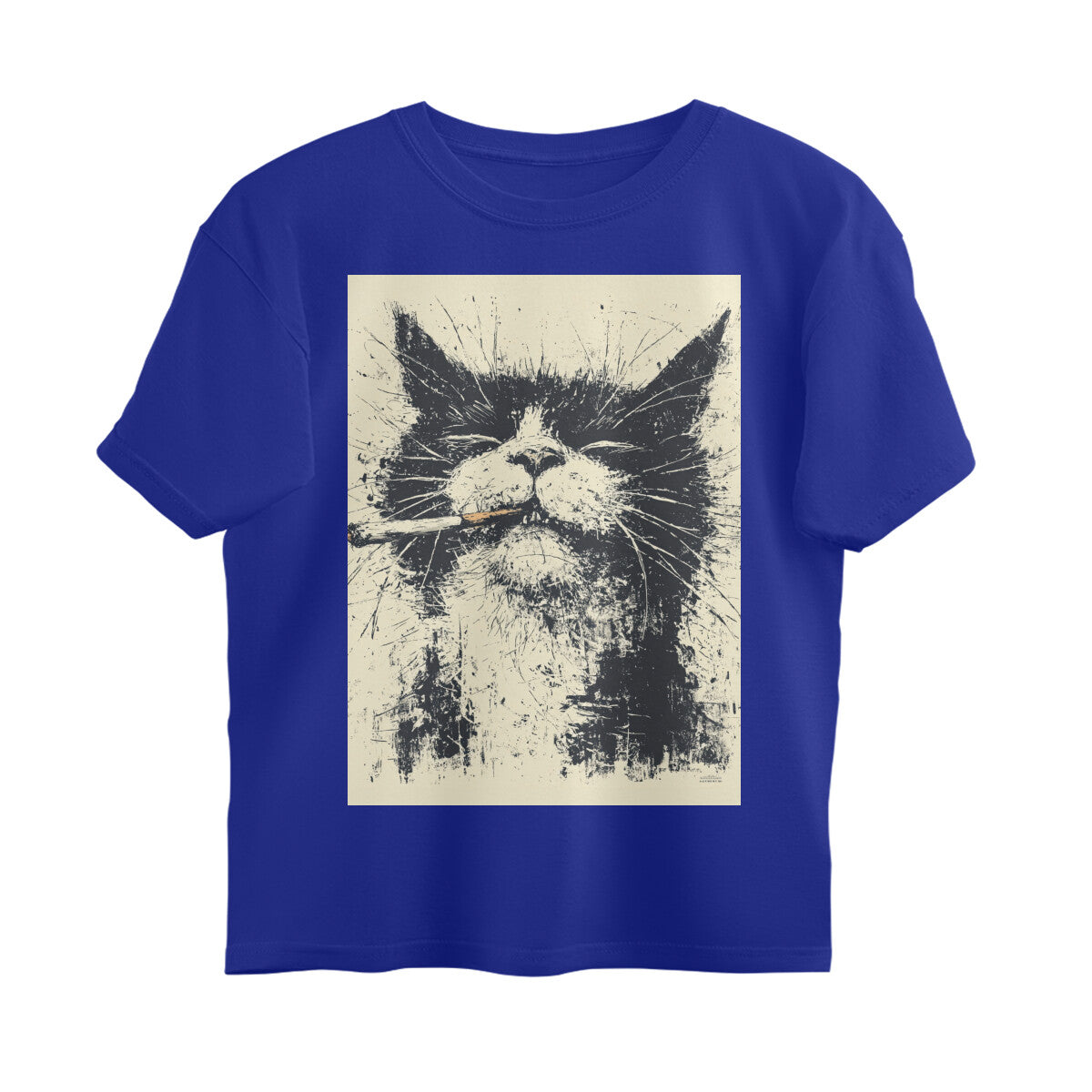Front View - Jungli Billi — Oversized Tee Royal Blue