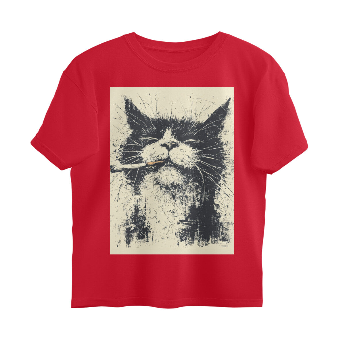 Front View - Jungli Billi — Oversized Tee Red