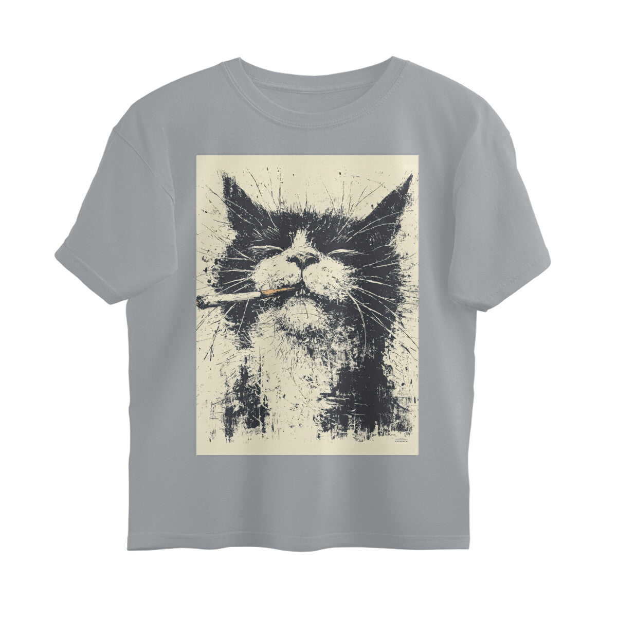 Front View - Jungli Billi — Oversized Tee Silver Frost