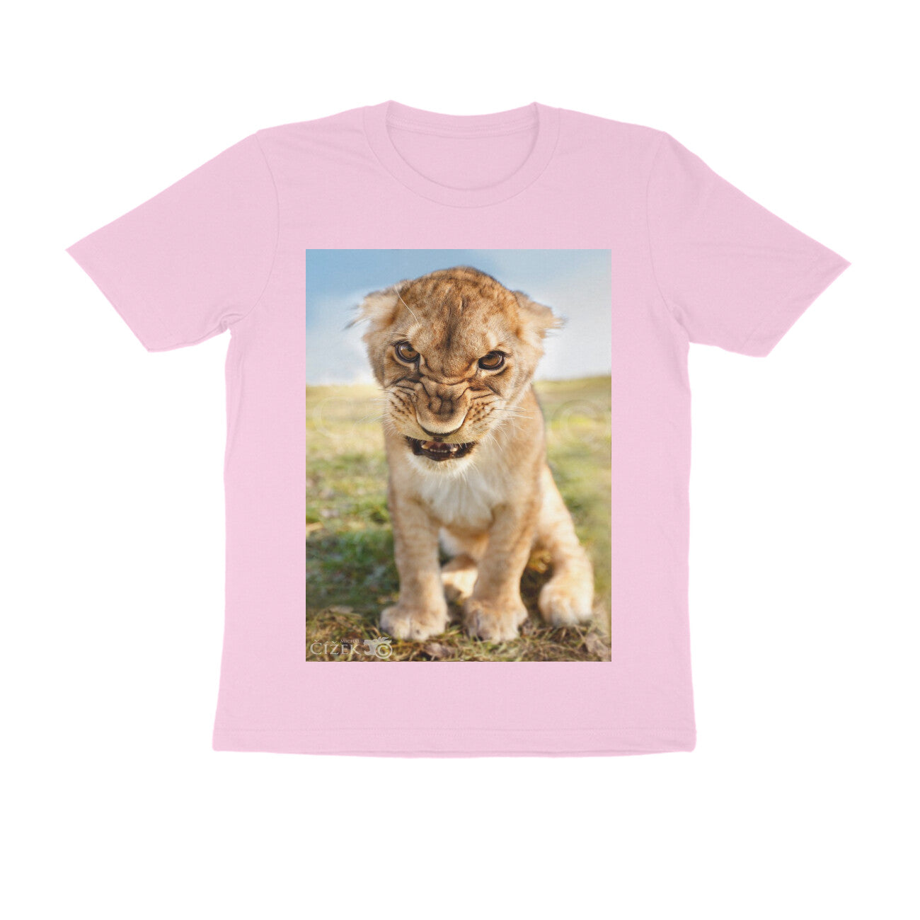 Front View - Untamed Roar — Regular Fit Tee Light Pink