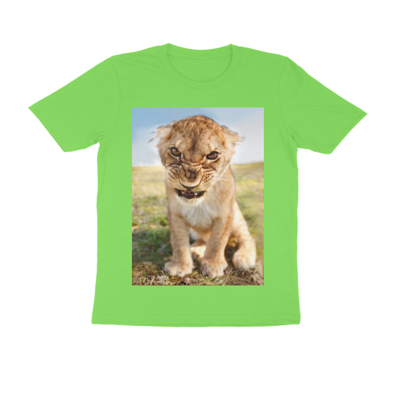 Front View - Untamed Roar — Regular Fit Tee Liril Green