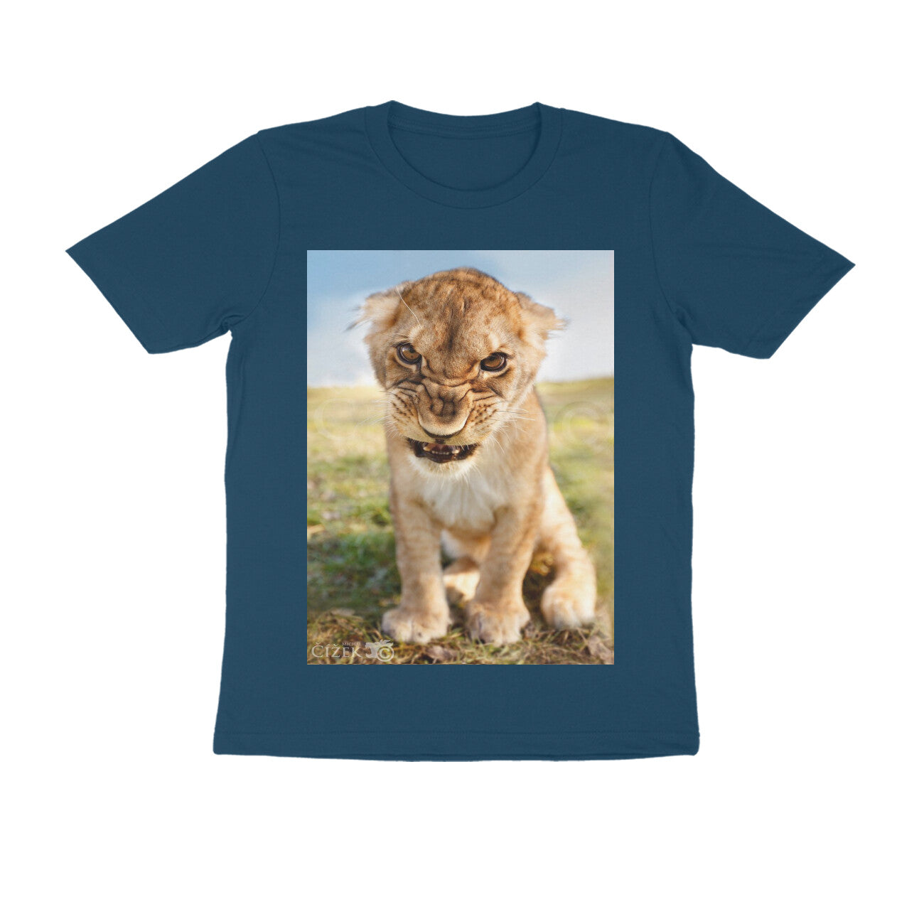 Front View - Untamed Roar — Regular Fit Tee Navy Blue