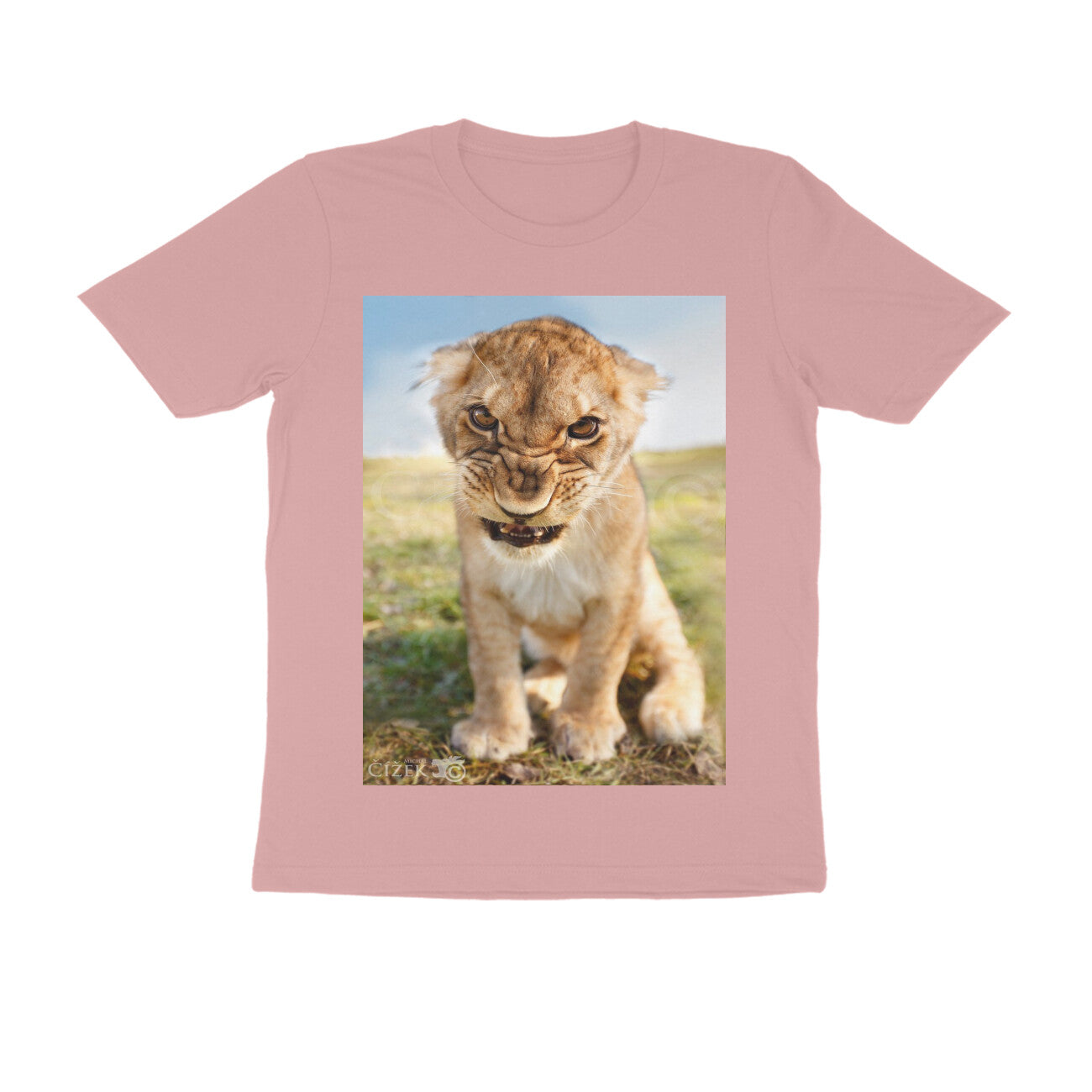 Front View - Untamed Roar — Regular Fit Tee Pastel Dusty