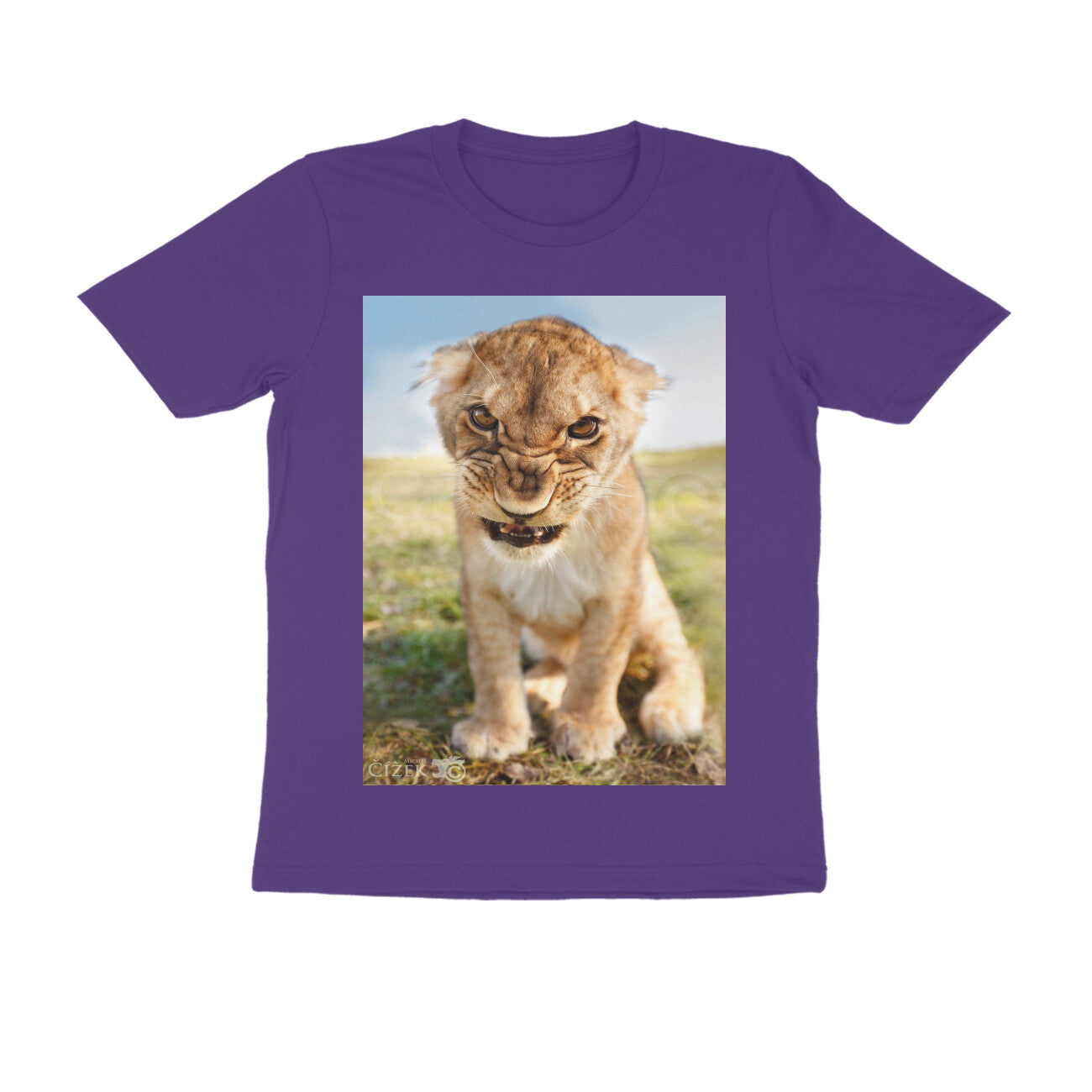 Front View - Untamed Roar — Regular Fit Tee Purple