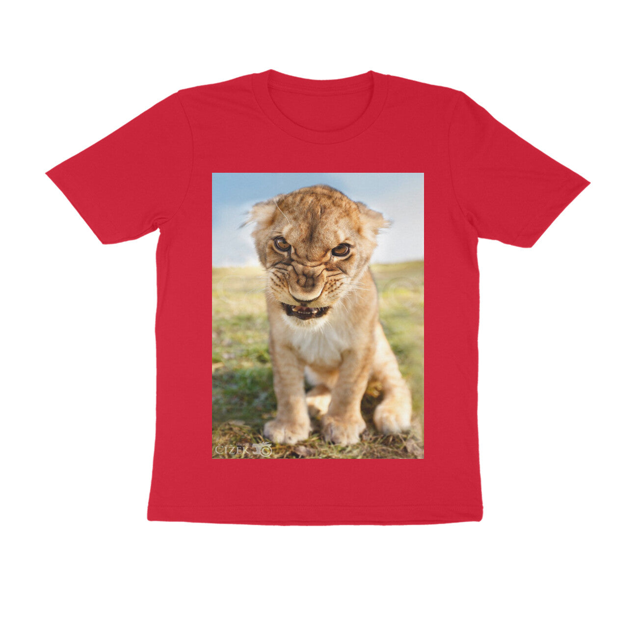 Front View - Untamed Roar — Regular Fit Tee Red
