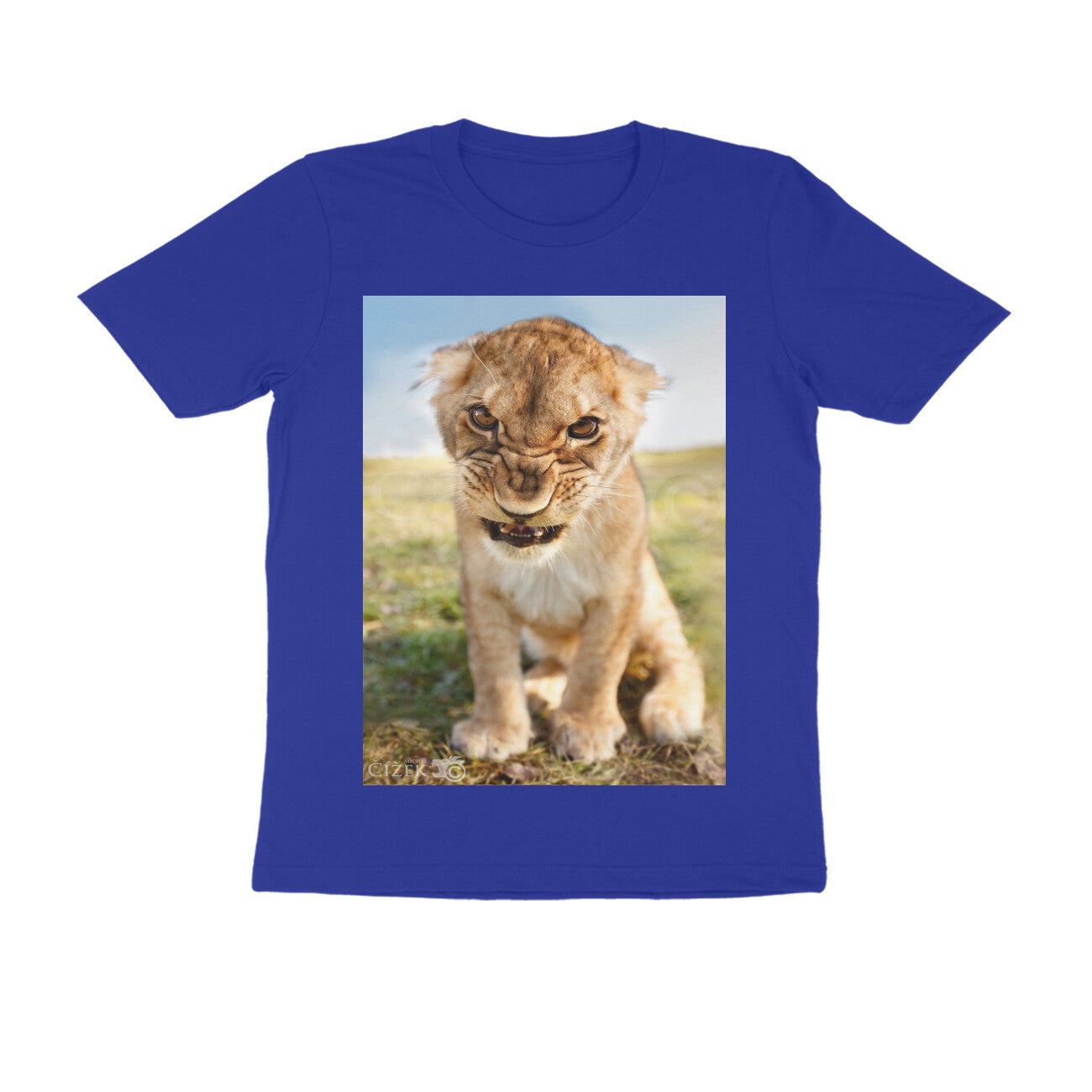 Front View - Untamed Roar — Regular Fit Tee Royal Blue