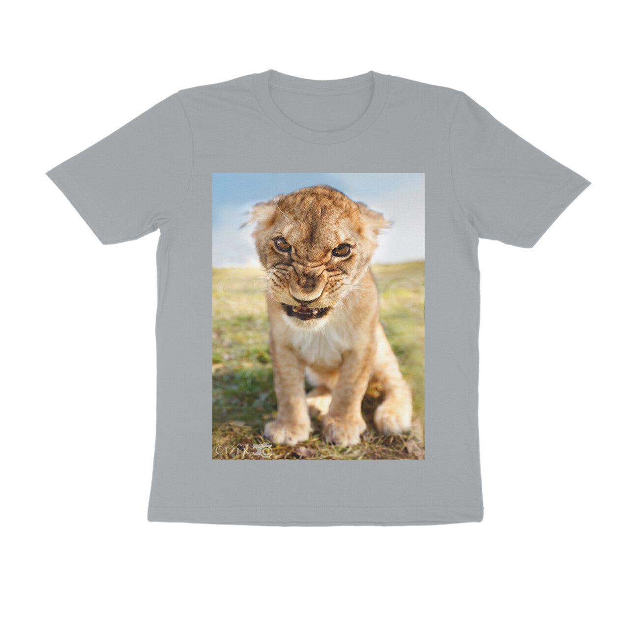 Front View - Untamed Roar — Regular Fit Tee Silver Frost