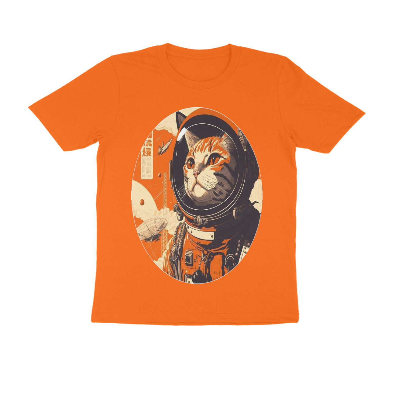 Front View - Cosmic Whisker — Regular Fit Tee Orange