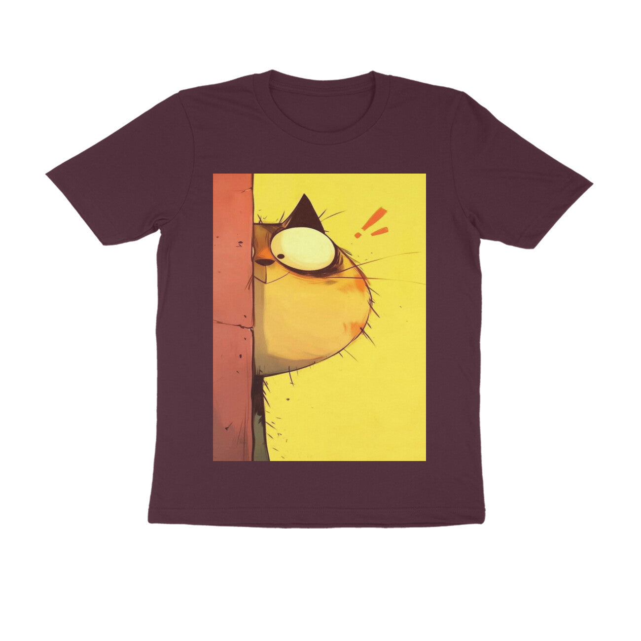 Front View - The Observer — Regular Fit Tee Burgundy