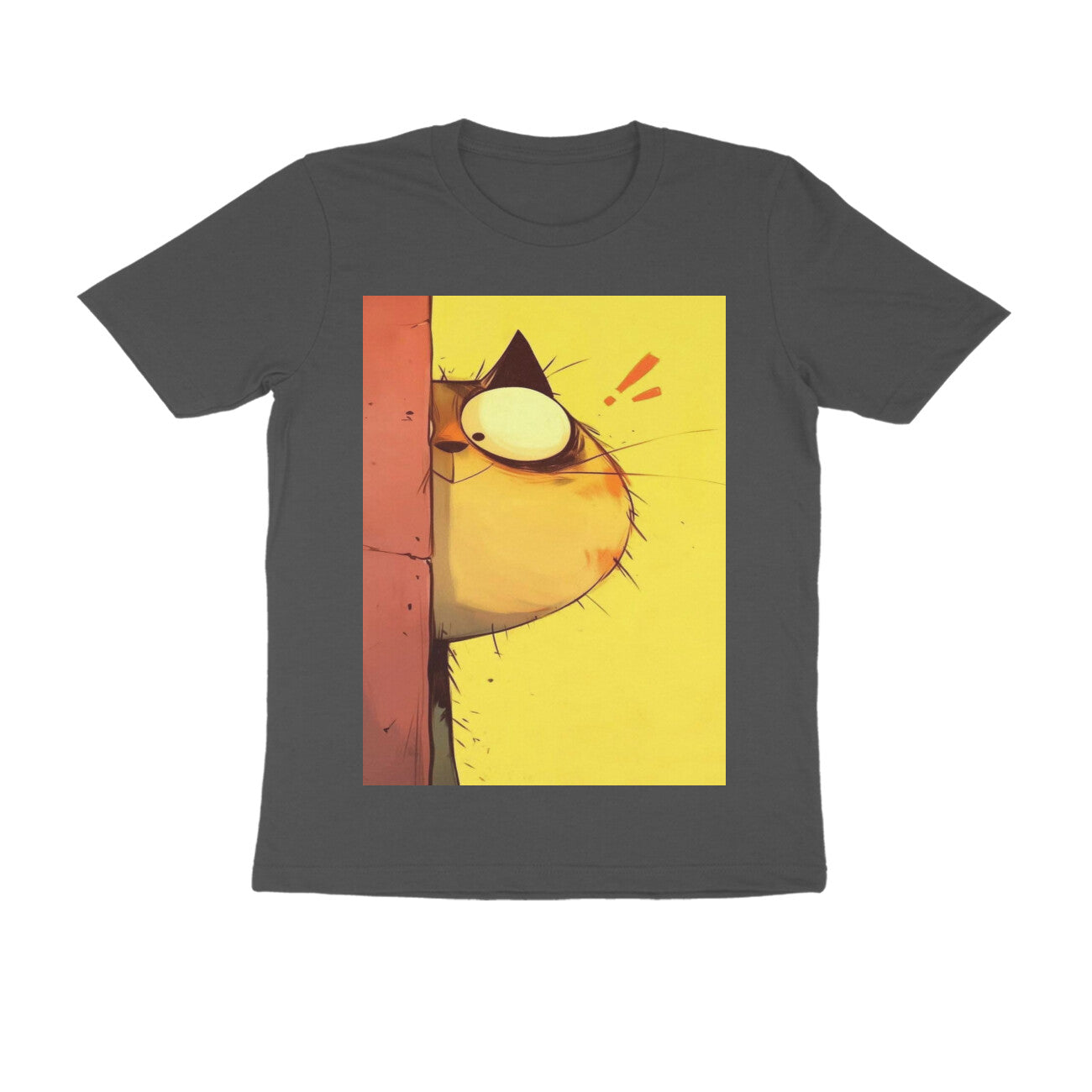Front View - The Observer — Regular Fit Tee Charcoal Grey