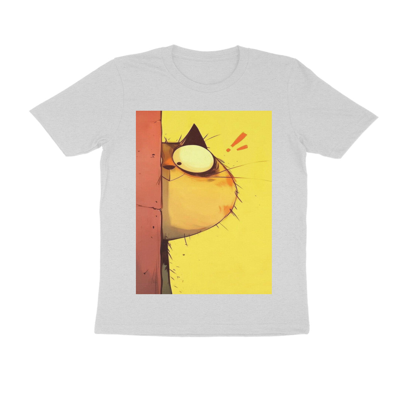 Front View - The Observer — Regular Fit Tee Melange Grey