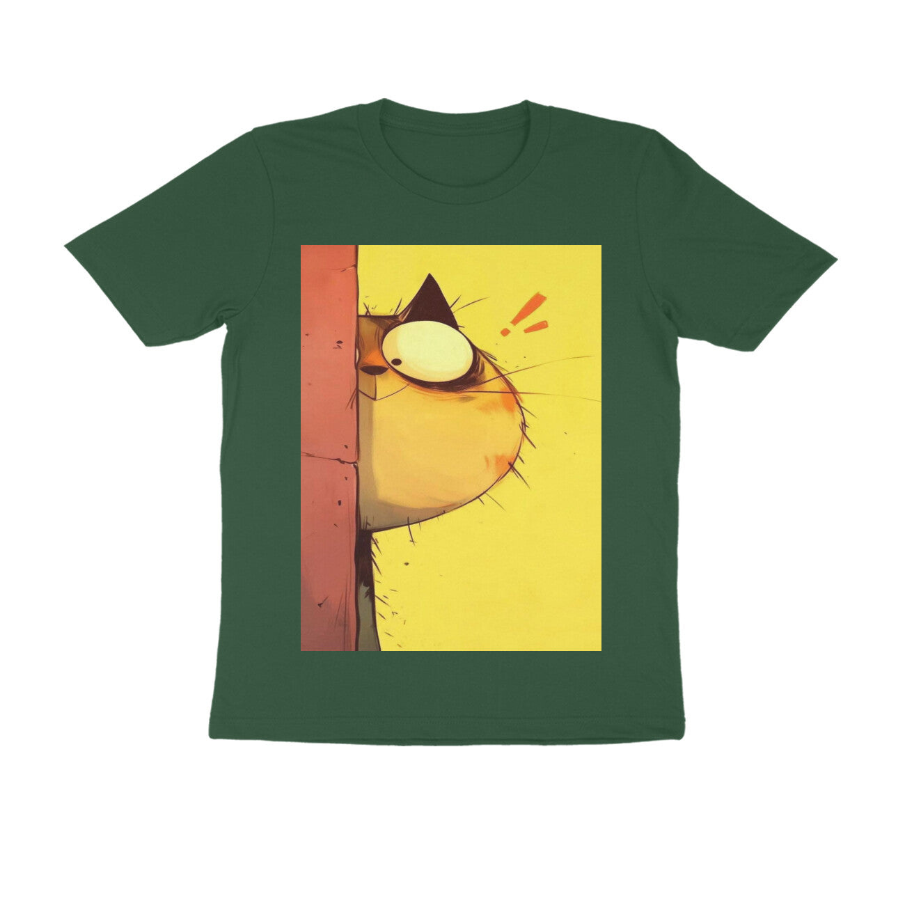 Front View - The Observer — Regular Fit Tee Olive Green