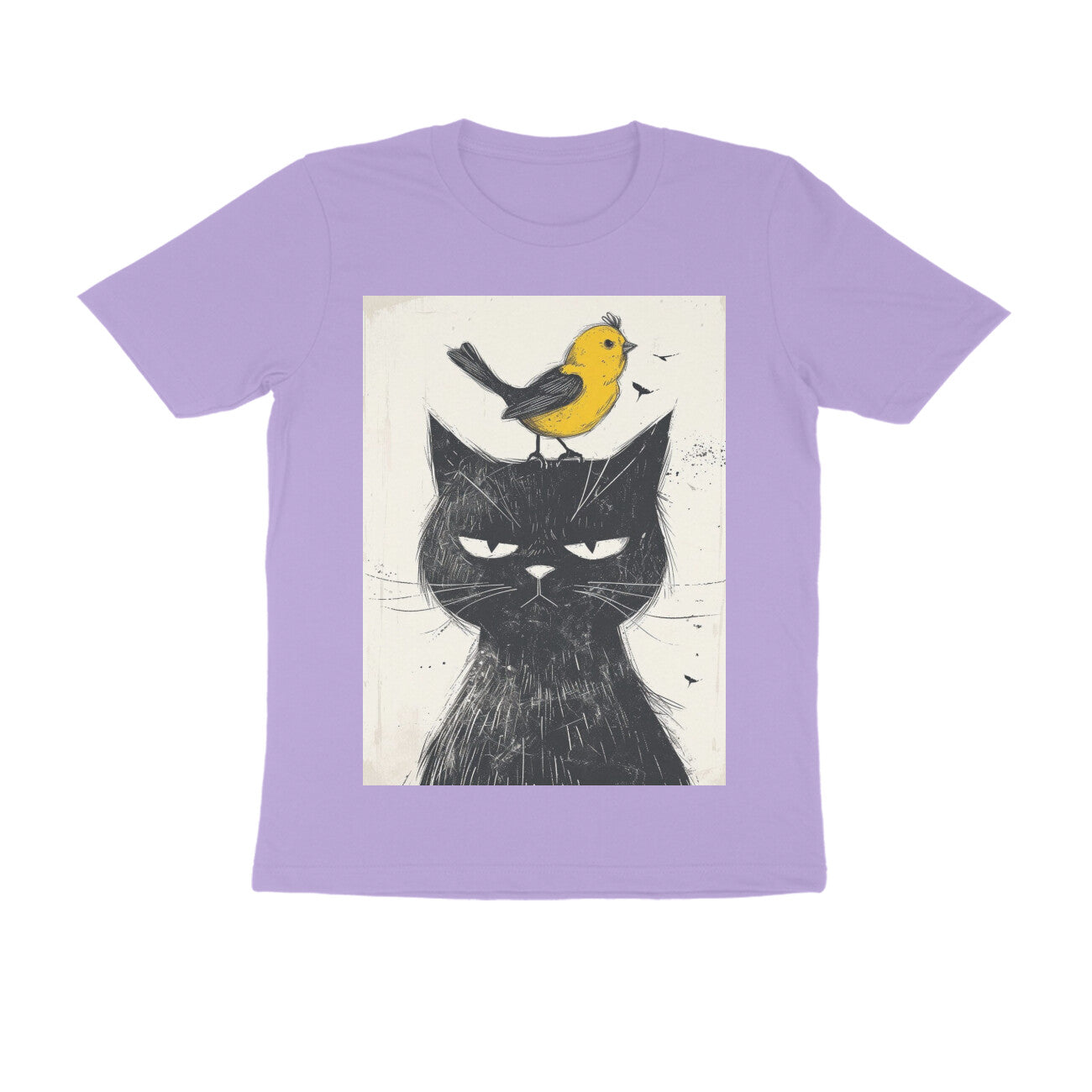 Front View - Unbothered Beast — Regular Fit Tee Iris Lavender