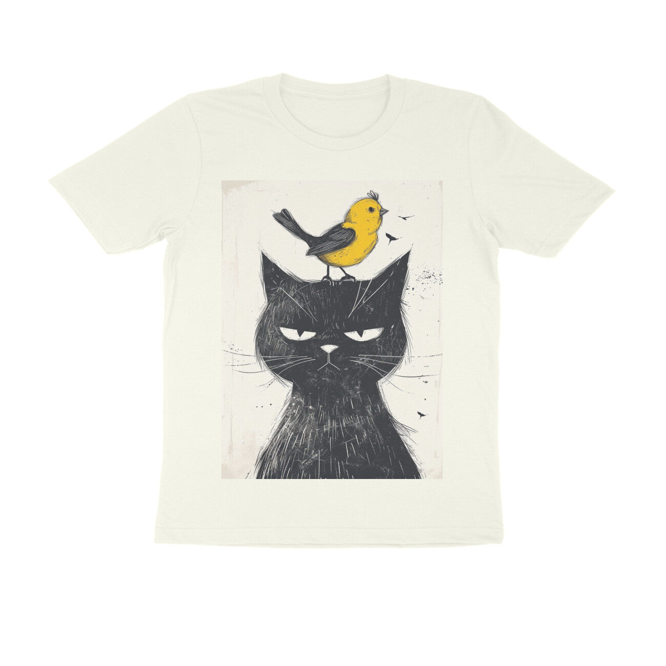 Front View - Unbothered Beast — Regular Fit Tee Ivory