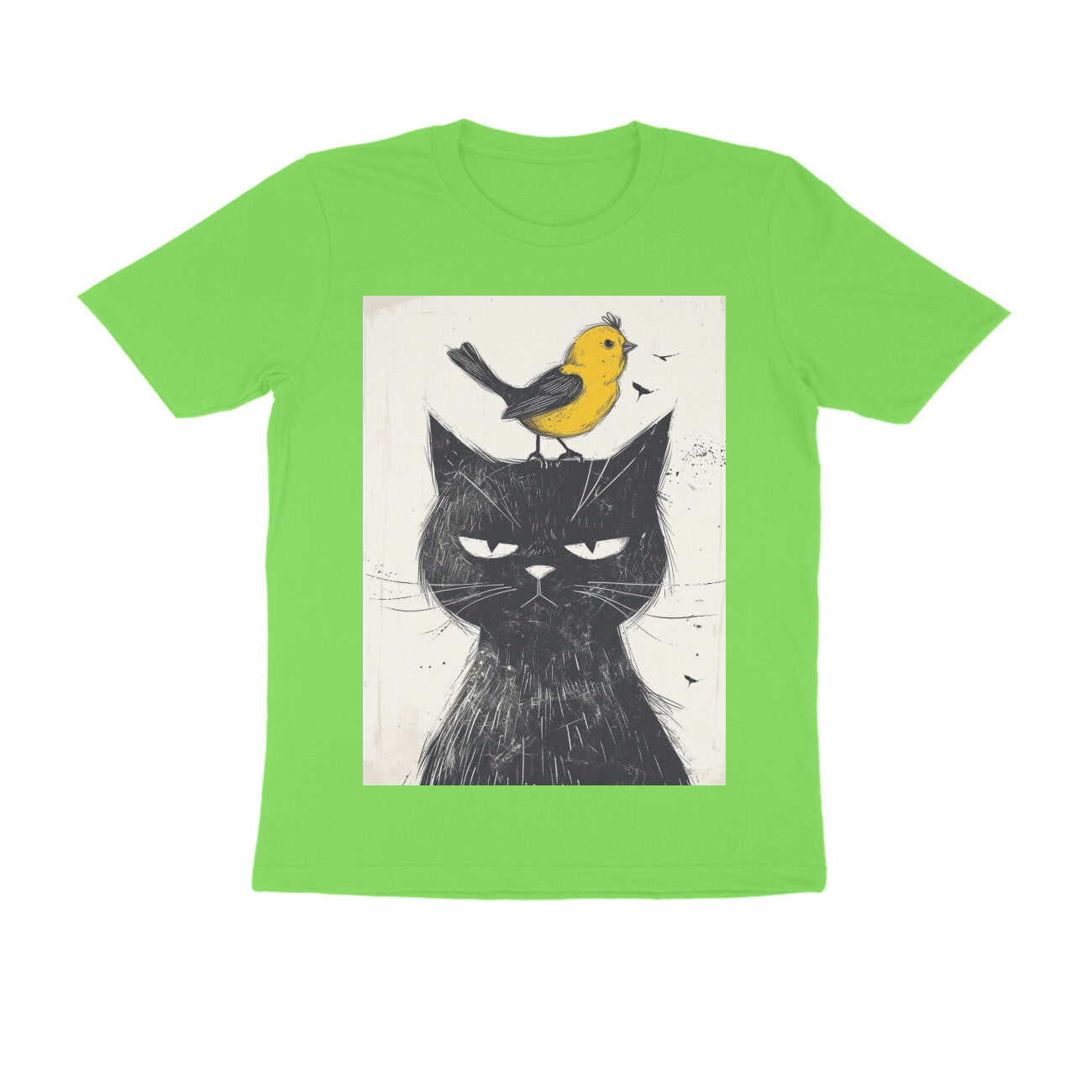 Front View - Unbothered Beast — Regular Fit Tee Liril Green