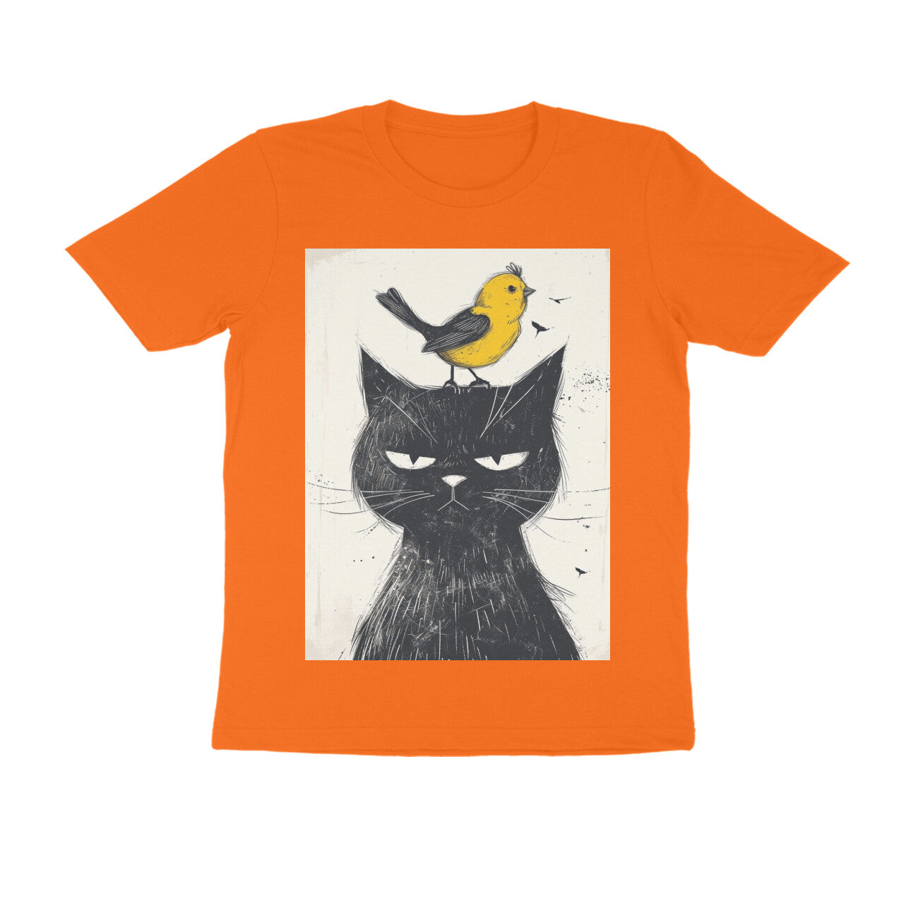 Front View - Unbothered Beast — Regular Fit Tee Orange