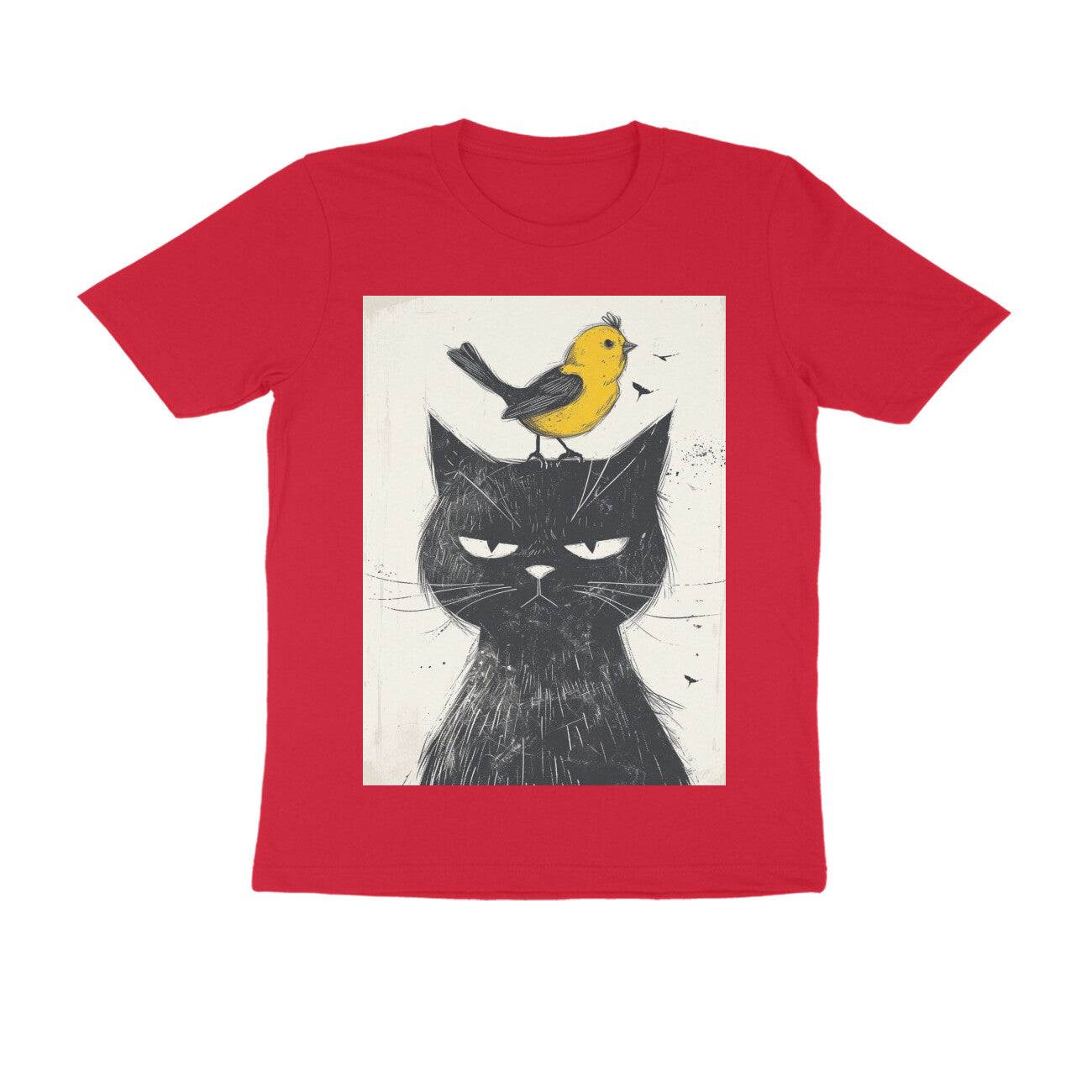 Front View - Unbothered Beast — Regular Fit Tee Red