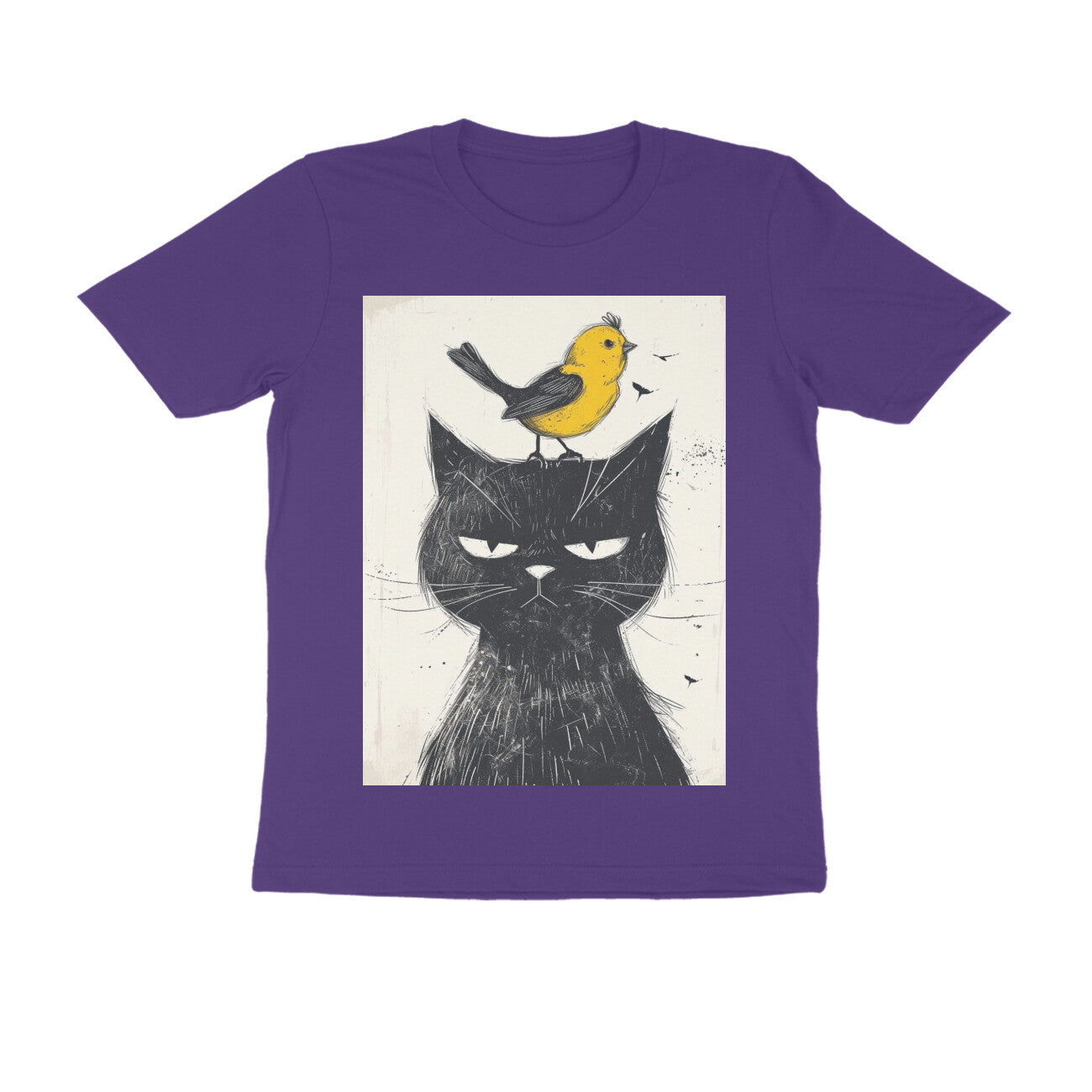 Front View - Unbothered Beast — Regular Fit Tee Purple