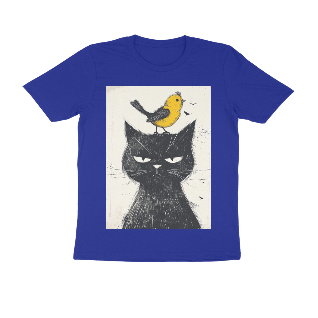Front View - Unbothered Beast — Regular Fit Tee Royal Blue