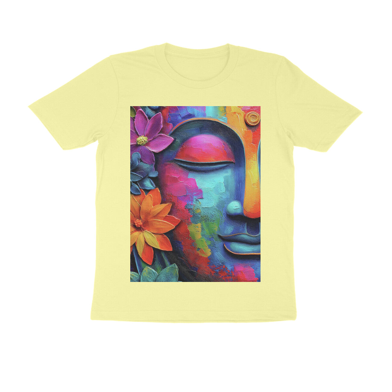 Front View - Karma — Regular Fit Tee Butter Yellow