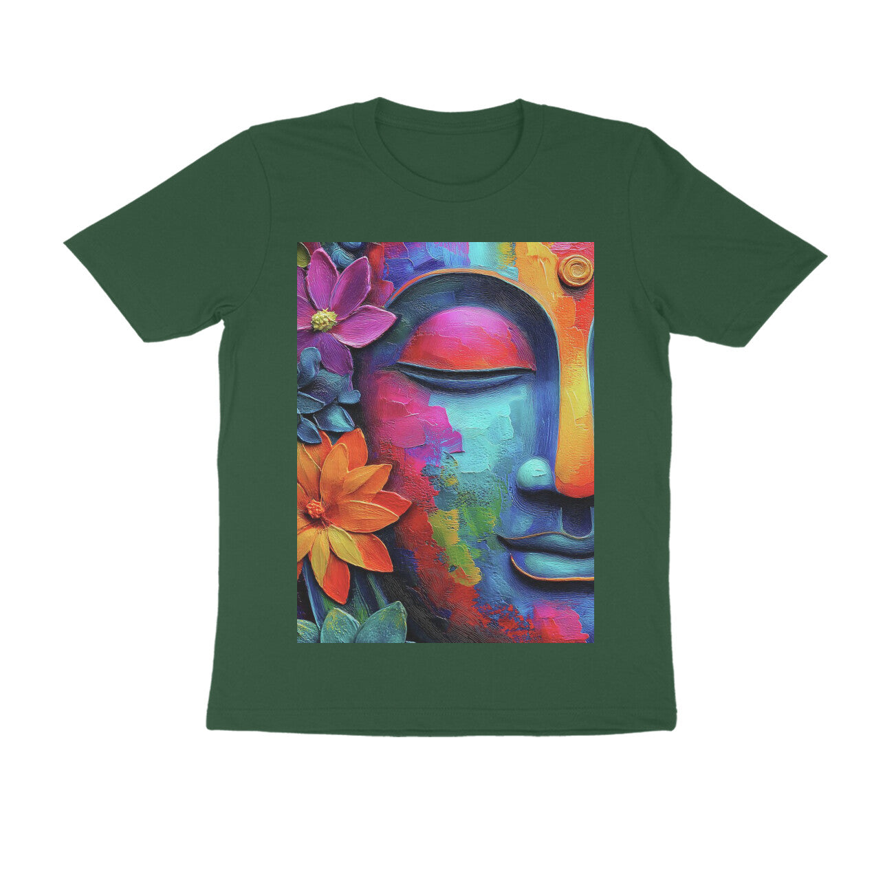 Front View - Karma — Regular Fit Tee Olive Green