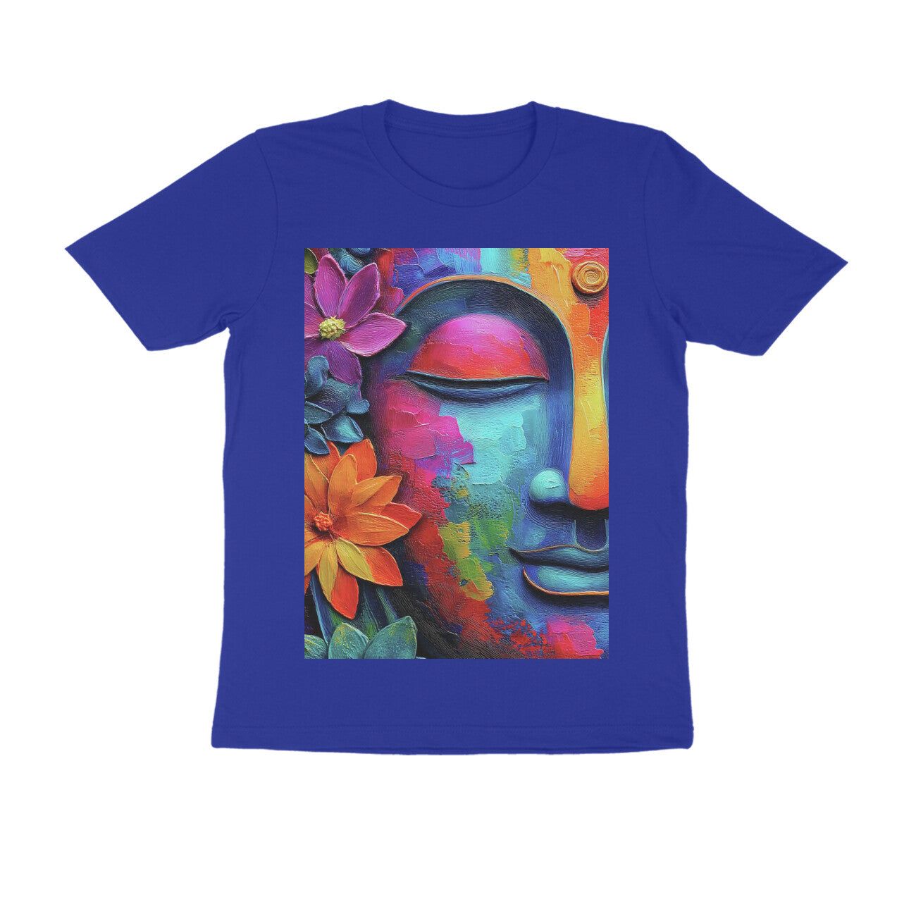 Front View - Karma — Regular Fit Tee Royal Blue