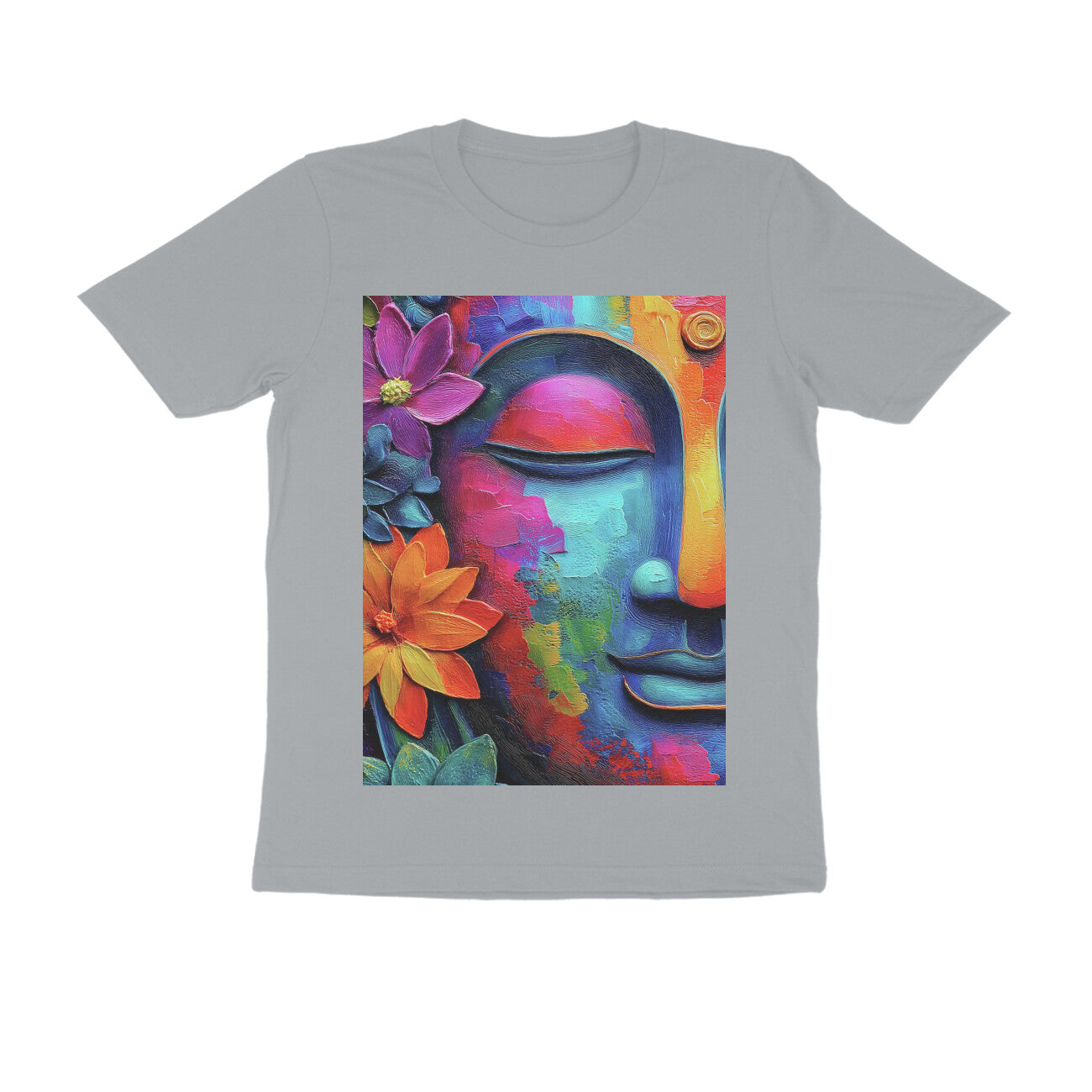 Front View - Karma — Regular Fit Tee Silver Frost