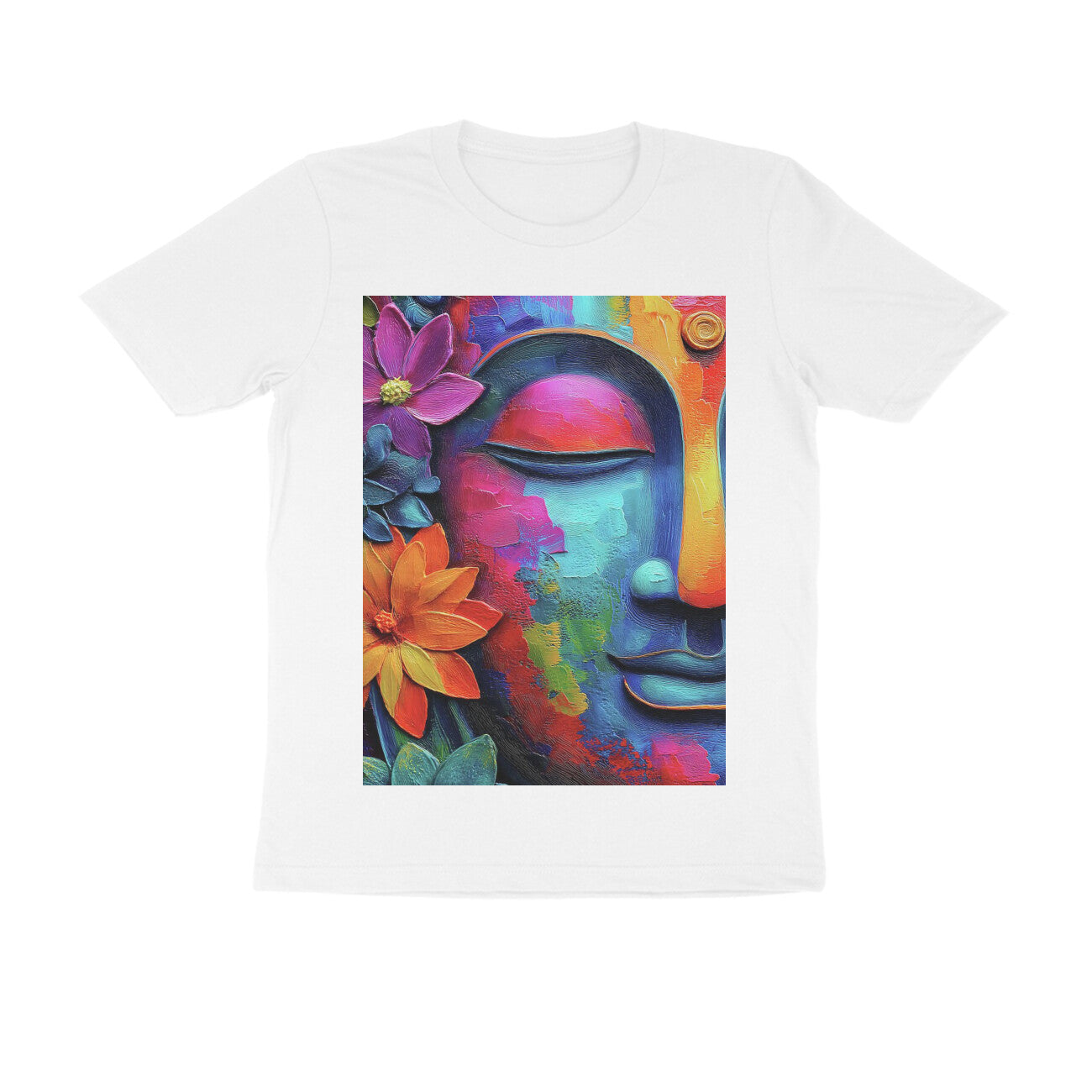Front View - Karma — Regular Fit Tee White