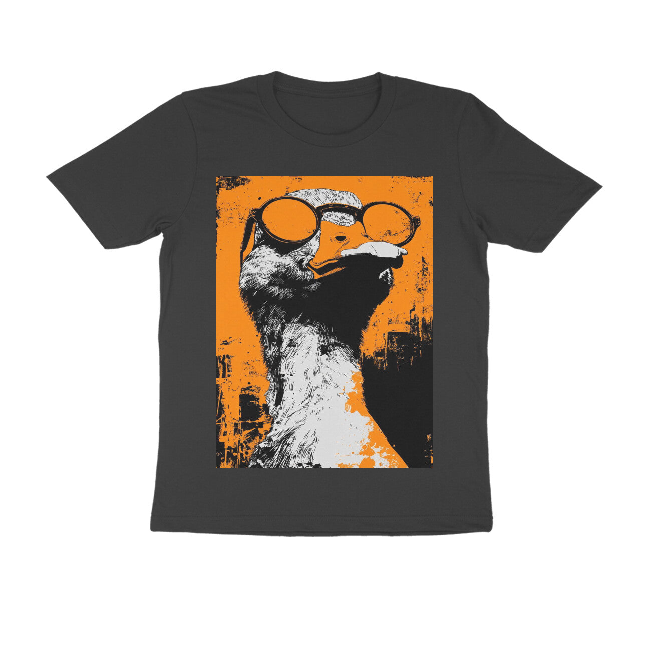 Front View - Quack — Regular Fit Tee Black
