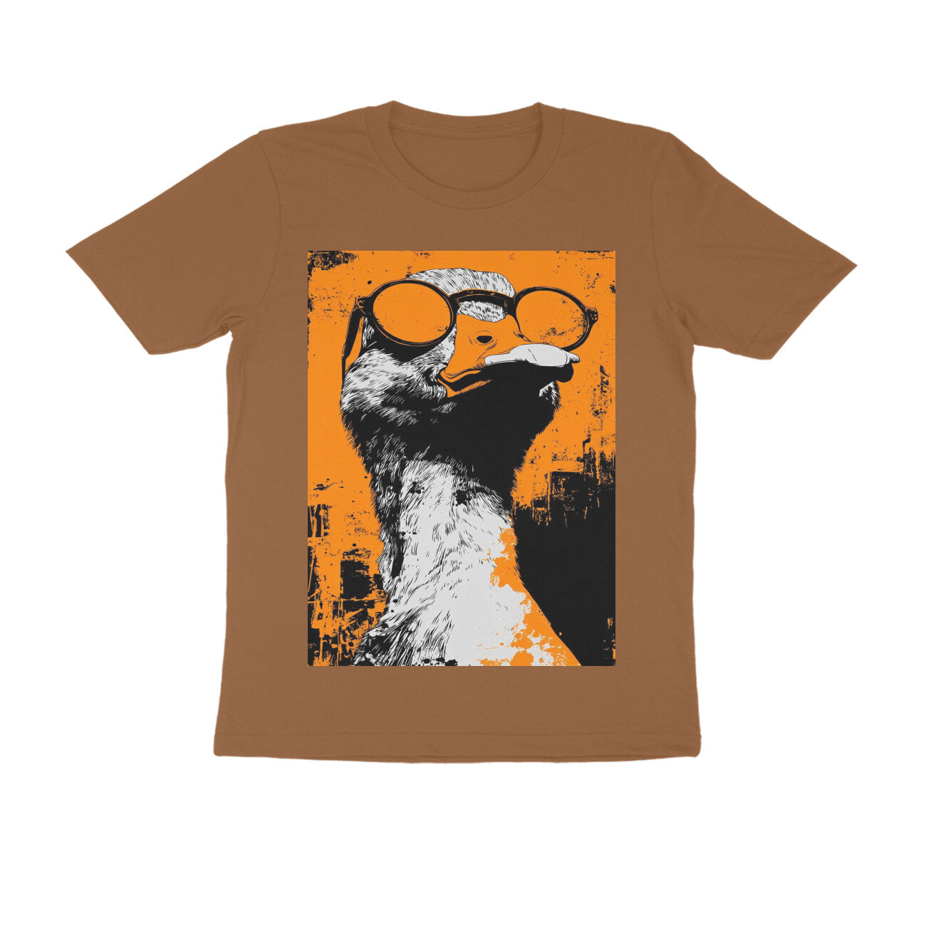 Front View - Quack — Regular Fit Tee Chocolate Brown