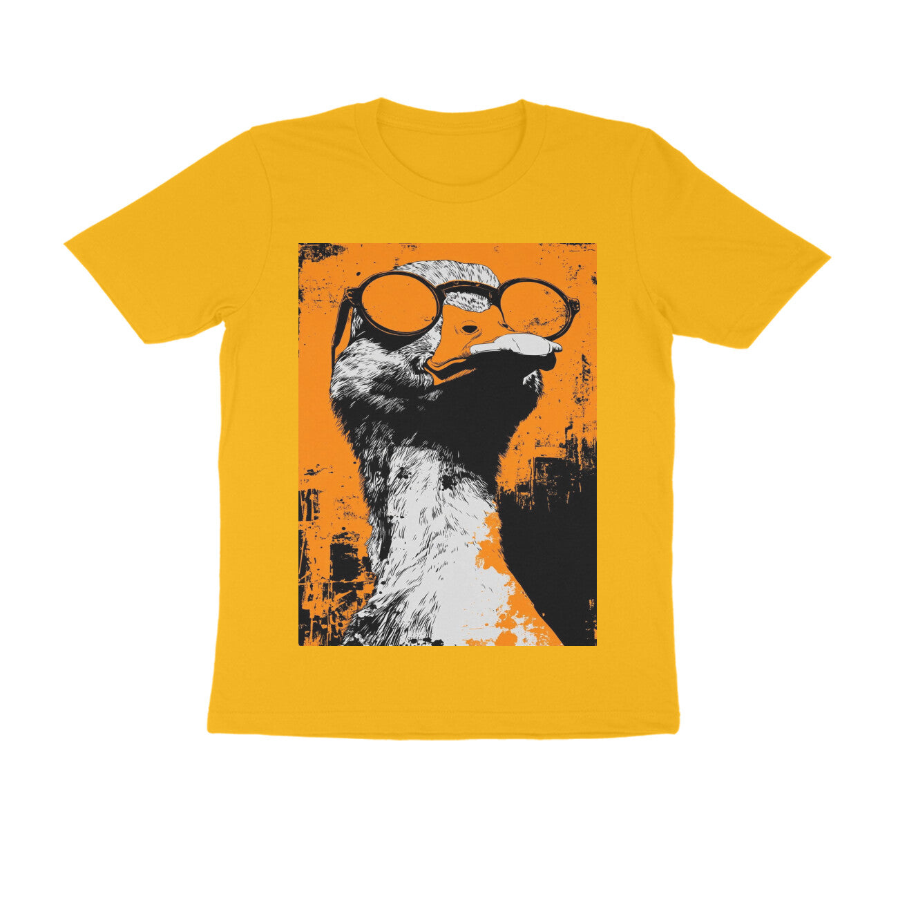 Front View - Quack — Regular Fit Tee Golden Yellow