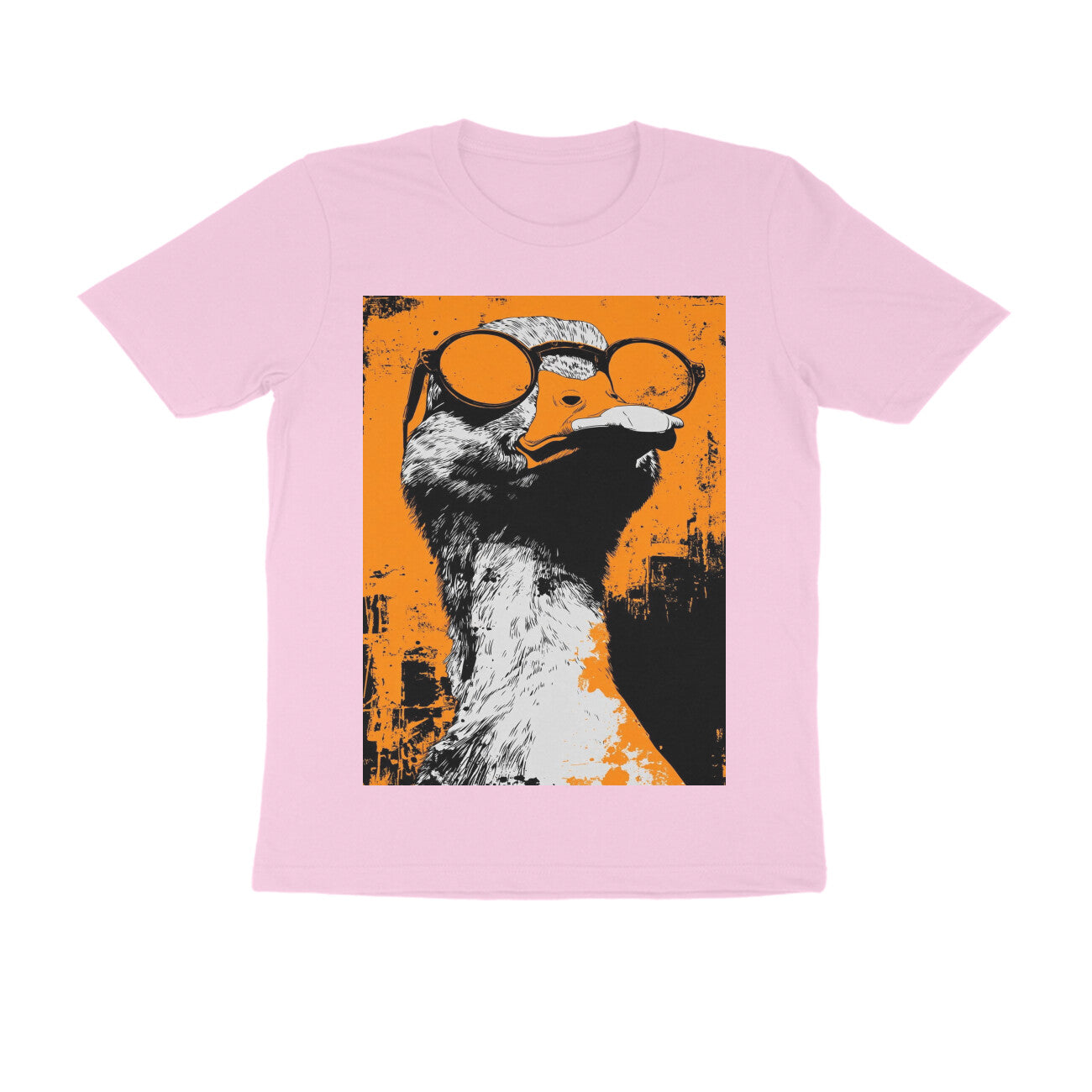 Front View - Quack — Regular Fit Tee Light Pink