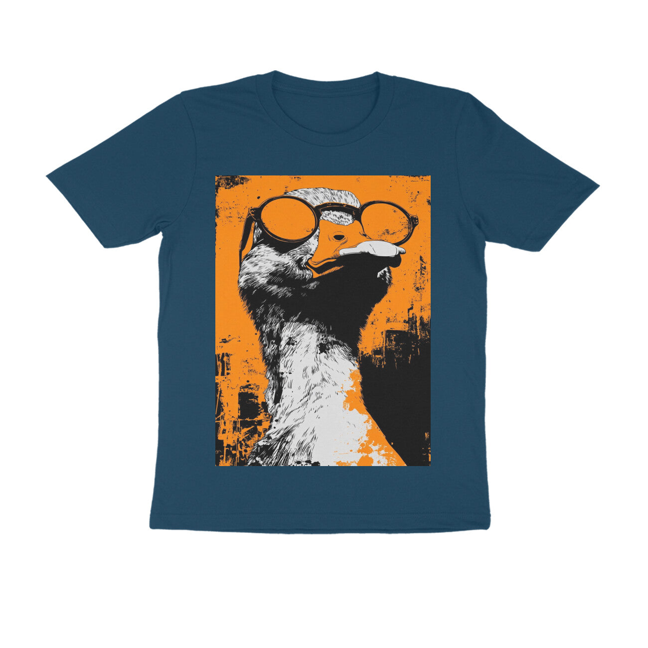 Front View - Quack — Regular Fit Tee Navy Blue