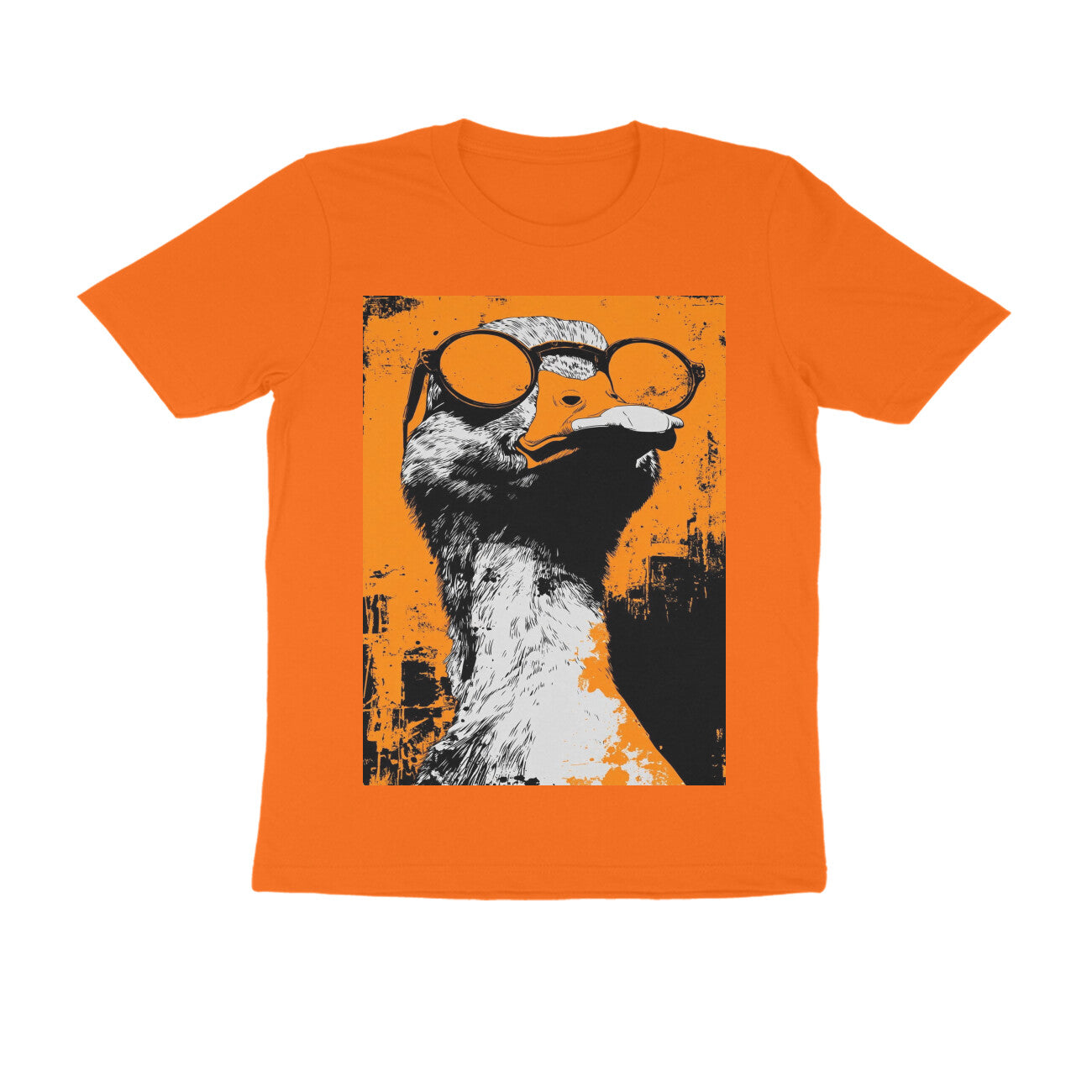 Front View - Quack — Regular Fit Tee Orange