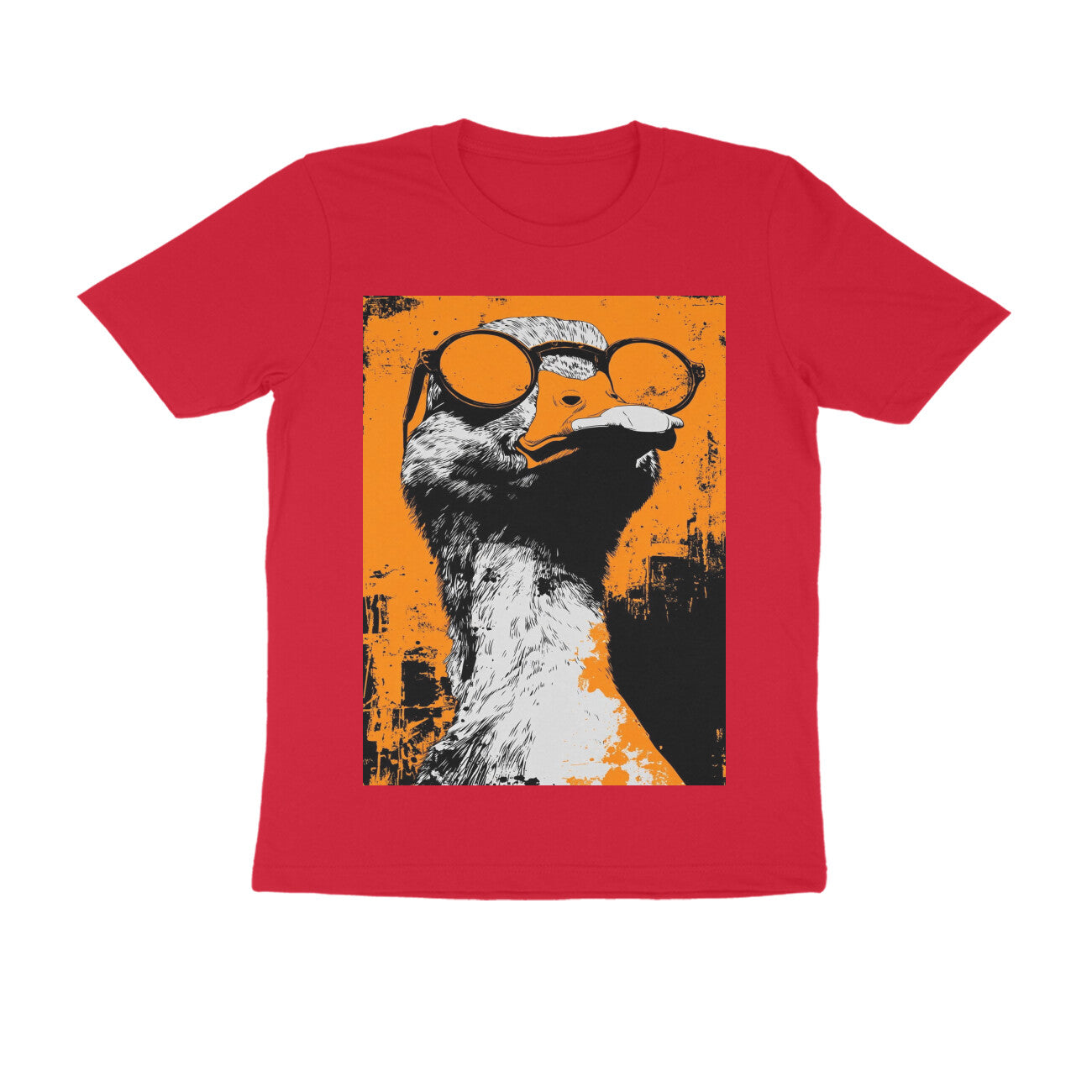 Front View - Quack — Regular Fit Tee Red