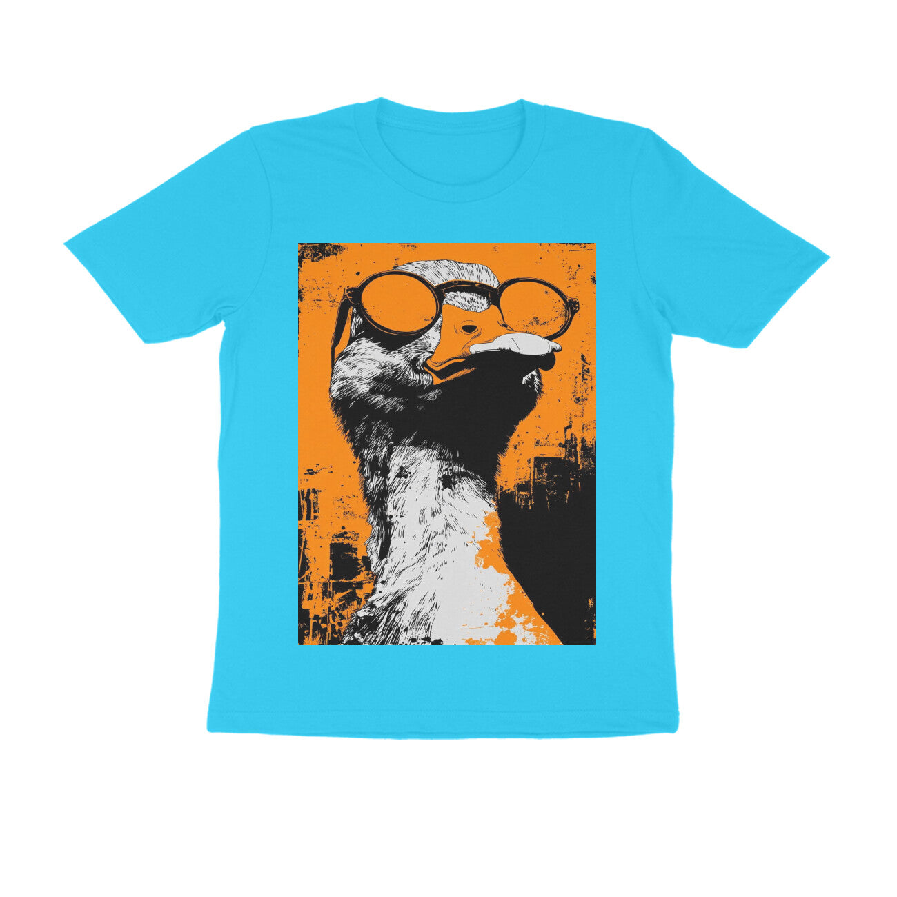 Front View - Quack — Regular Fit Tee Sky Blue