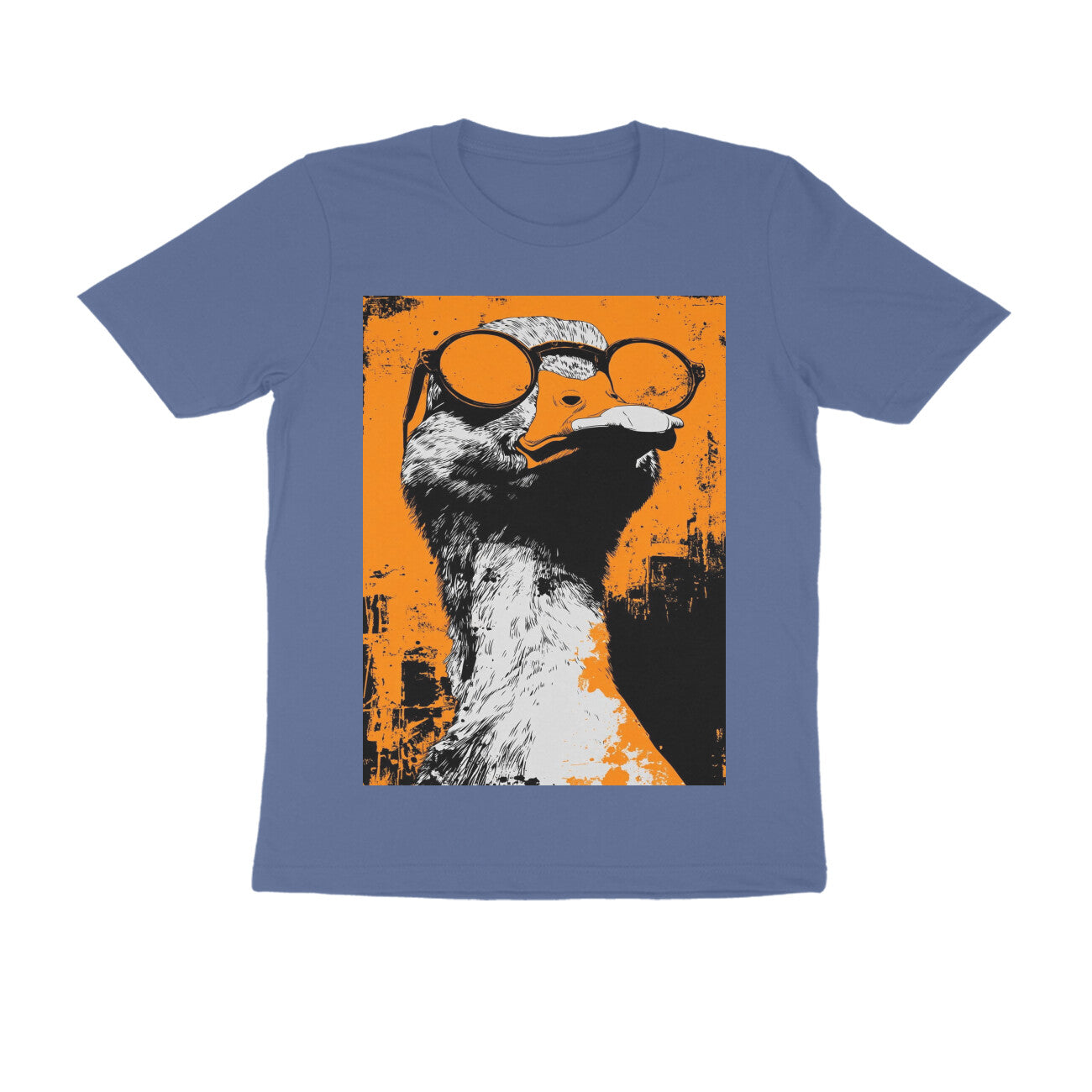 Front View - Quack — Regular Fit Tee Smoke Blue