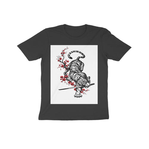 Front View - Bushido Bengal — Kids Tee Black