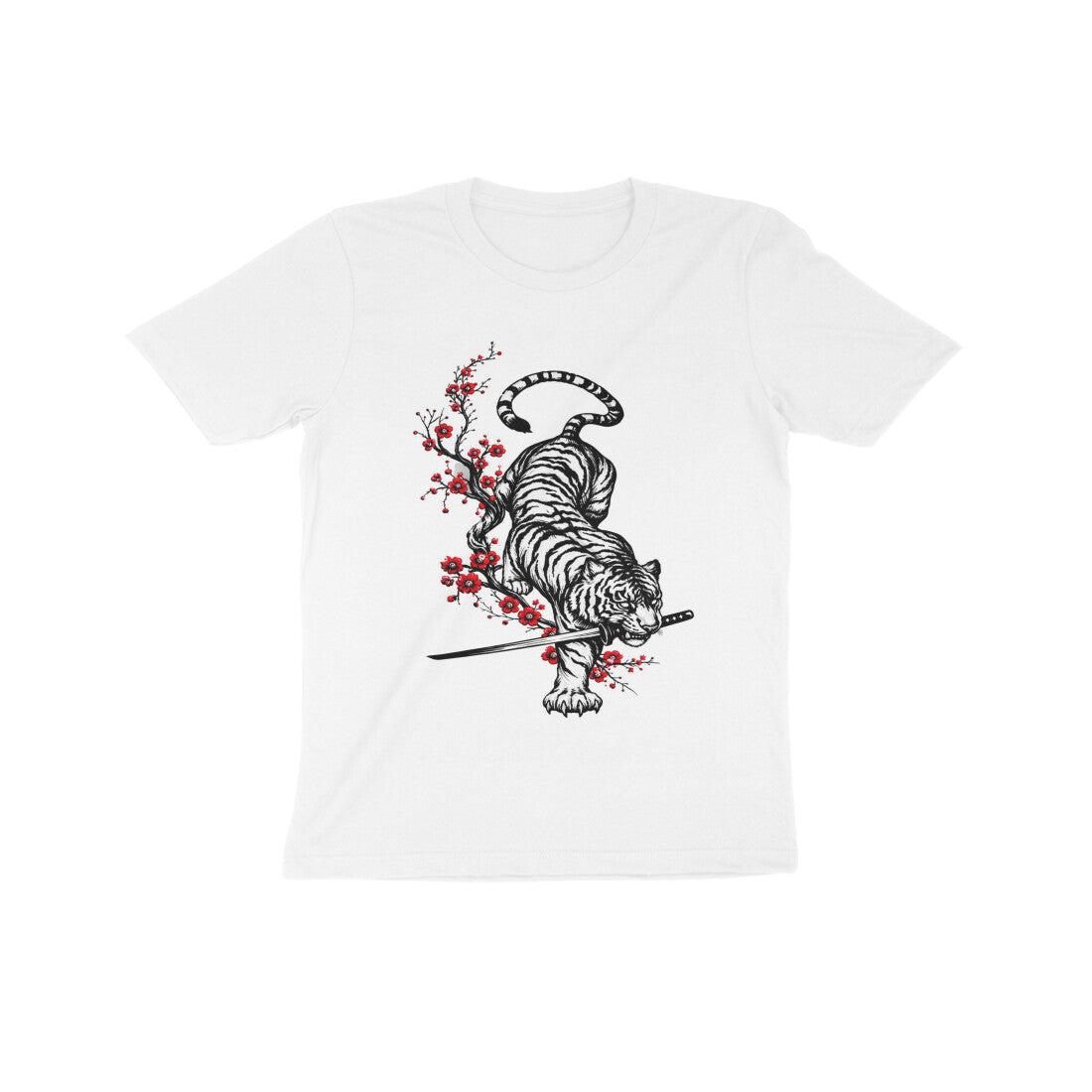 Front View - Bushido Bengal — Kids Tee White