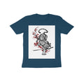Front View - Bushido Bengal — Kids Tee Navy Blue